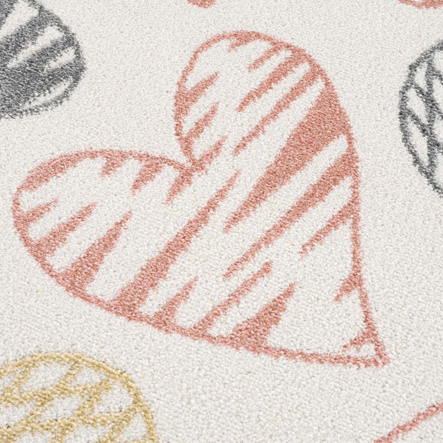 Kindertapijt Omid Artsy Hartjes Crème Vloerkleed