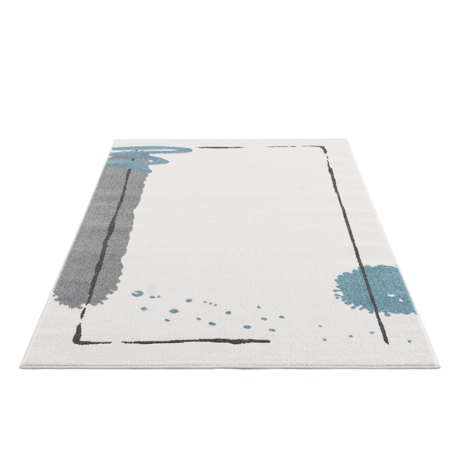 Kindertapijt Omid Artsy Blauw Vloerkleed