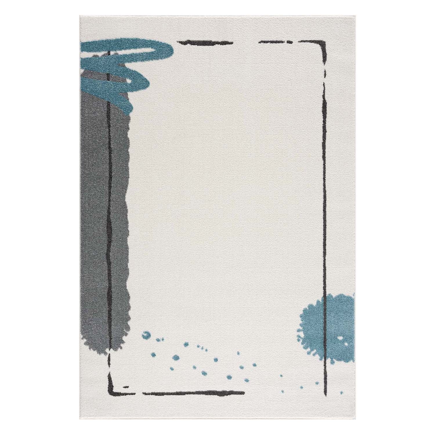 Kindertapijt Omid Artsy Blauw Vloerkleed