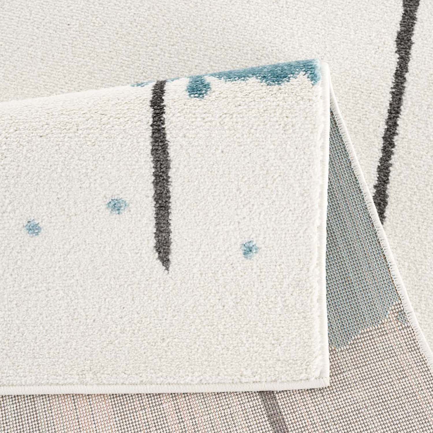 Kindertapijt Omid Artsy Blauw Vloerkleed