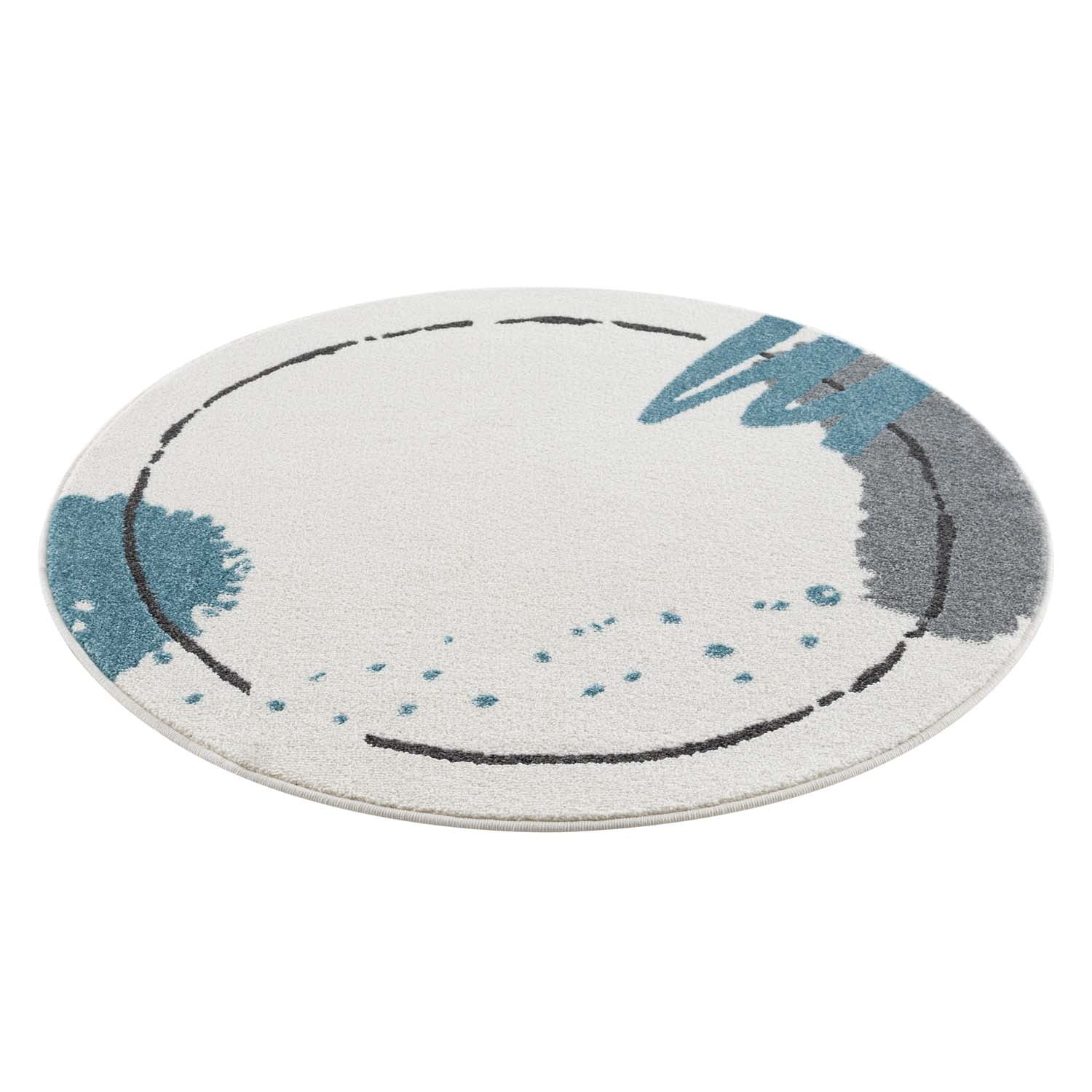 Kindertapijt Omid Artsy Blauw Vloerkleed