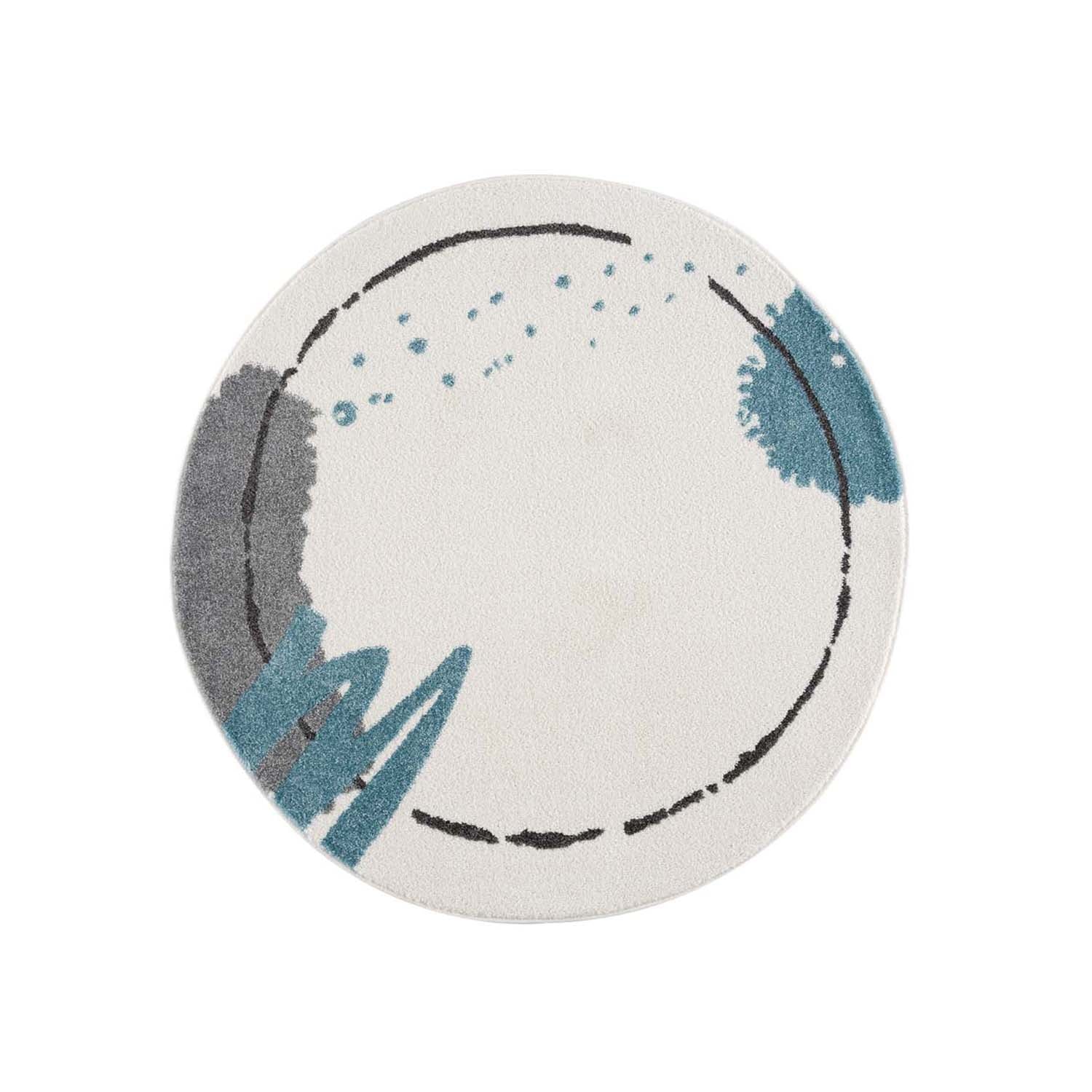 Kindertapijt Omid Artsy Blauw Vloerkleed