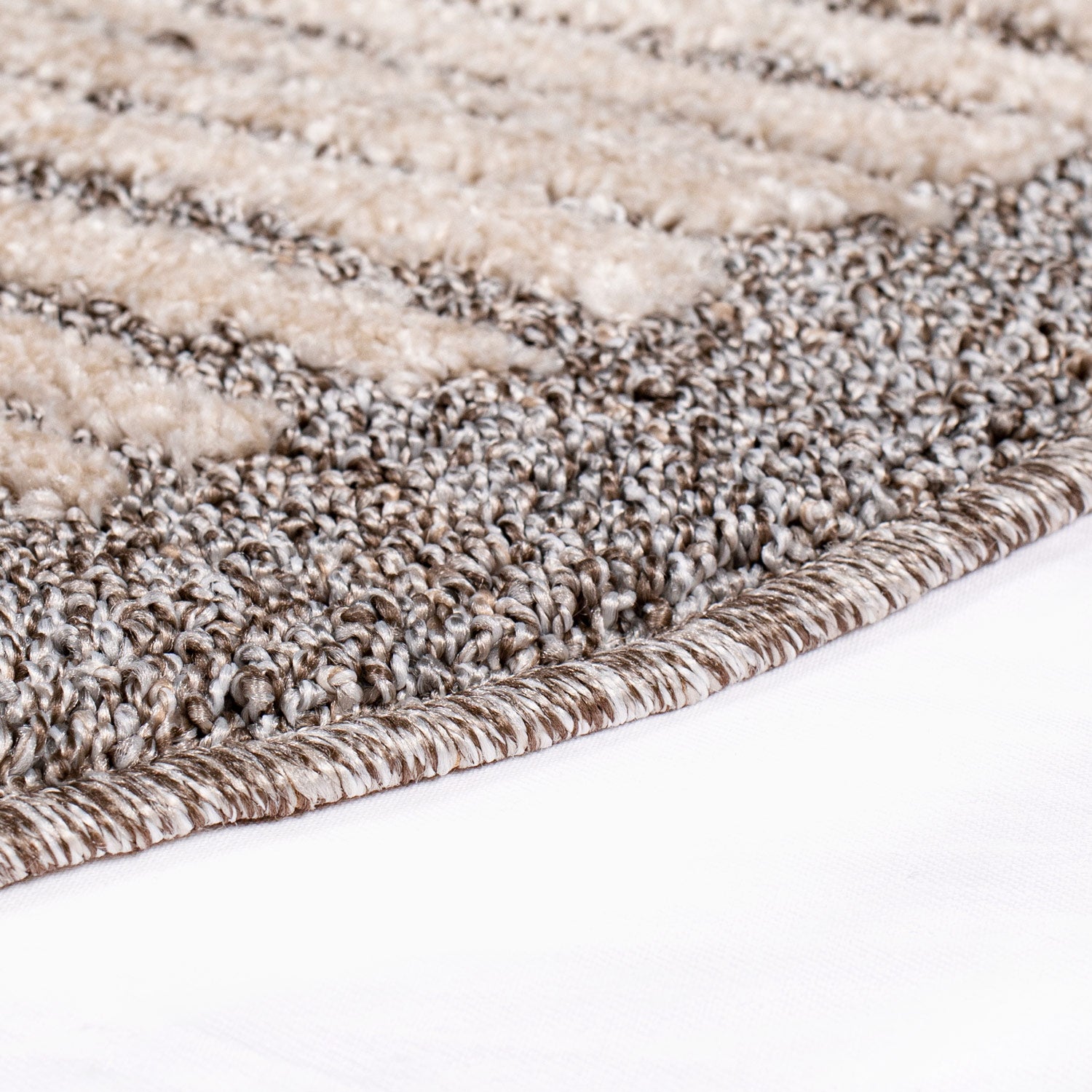 Beige Tapijt Laagpolig Vloerkleed - Omid Modern Carving