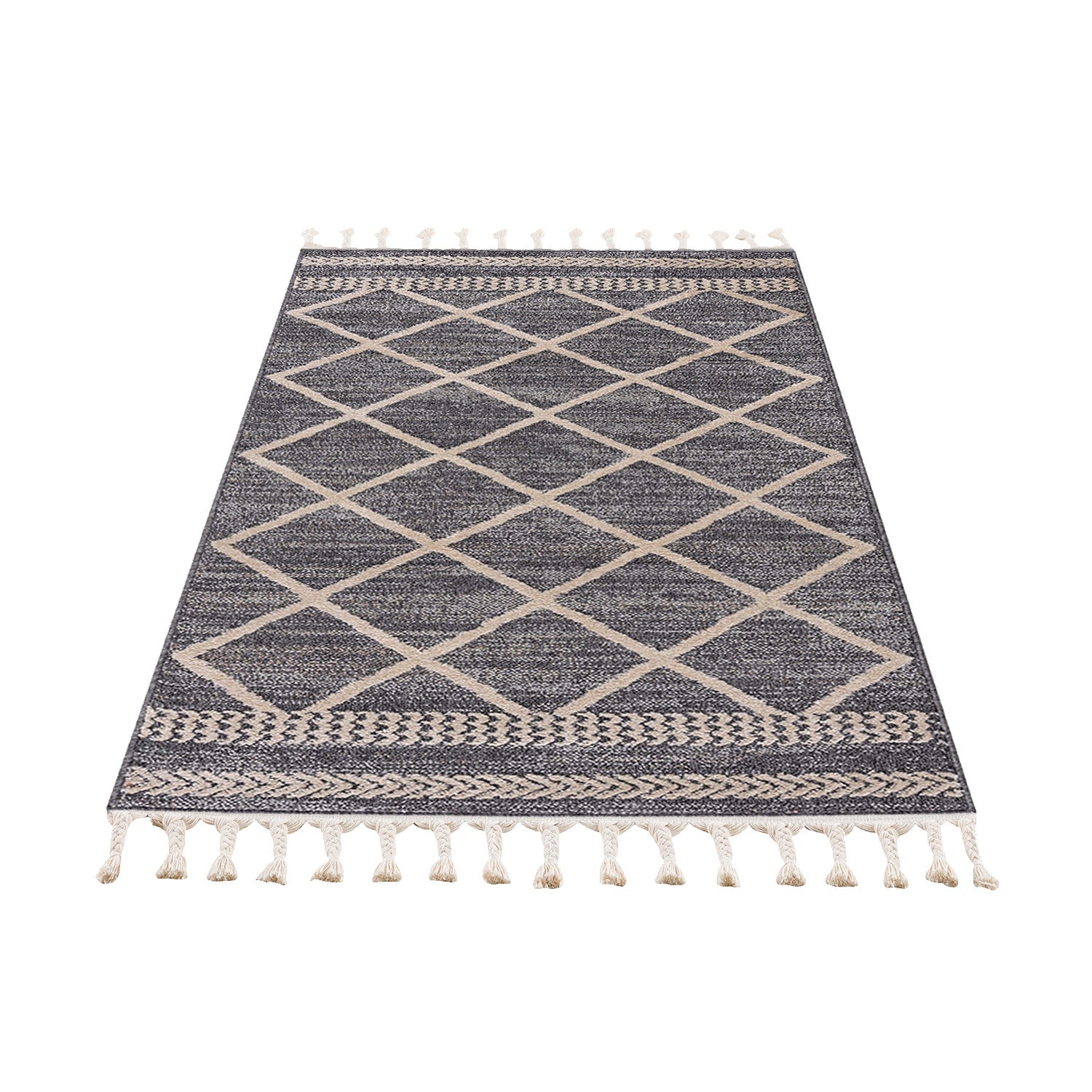 Grijs Tapijt Laagpolig Vloerkleed - Omid Modern Carving
