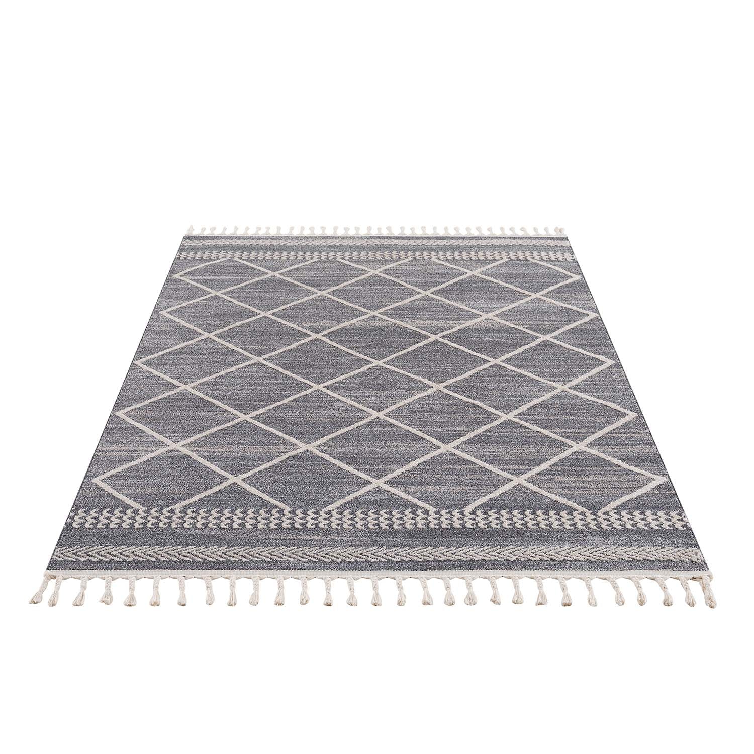 Grijs Tapijt Laagpolig Vloerkleed - Omid Modern Carving