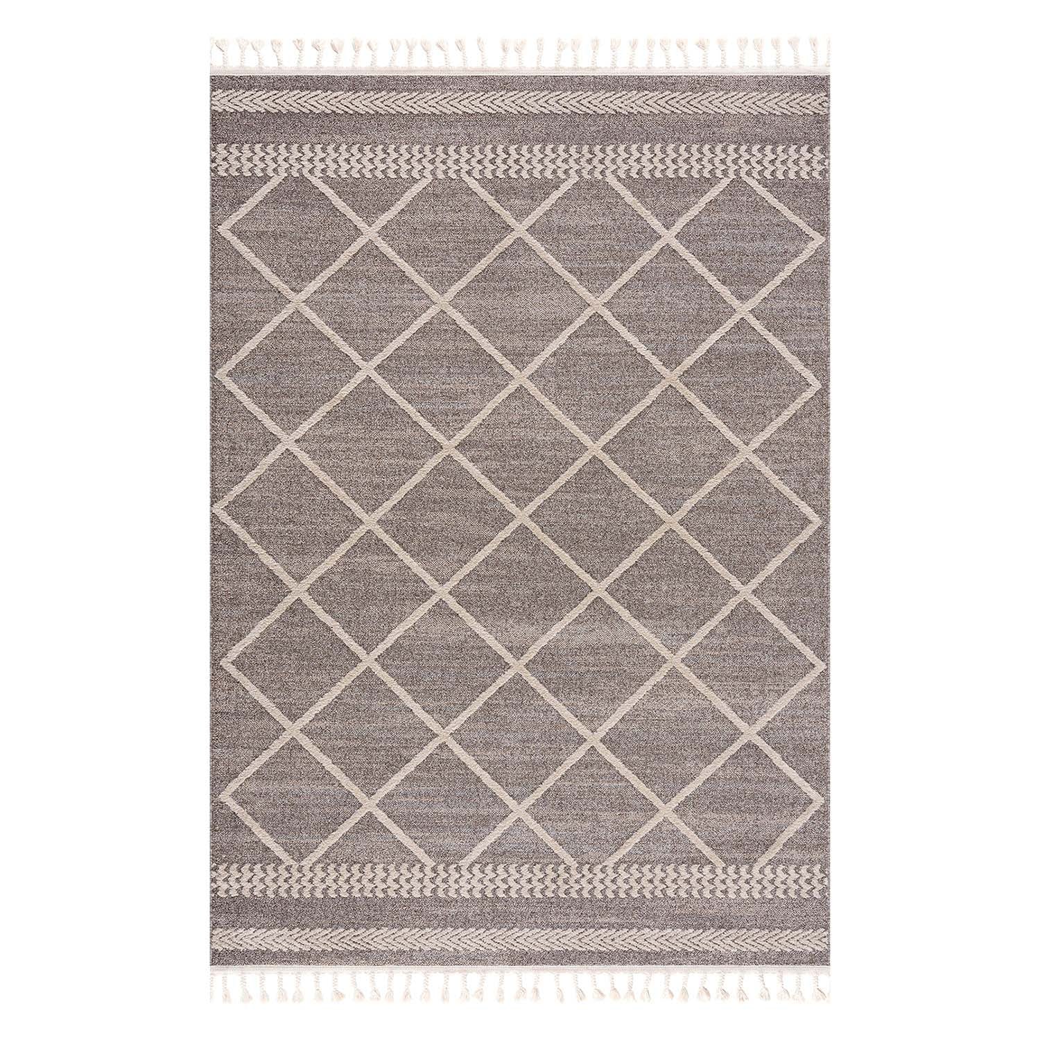 Beige Tapijt Laagpolig Vloerkleed - Omid Modern Carving