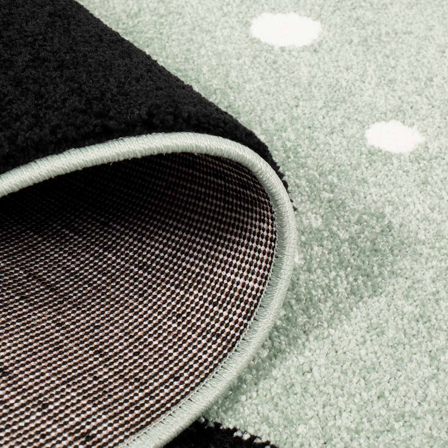 Kindertapijt Omid Konijntje Groen Vloerkleed - Omid Carpets