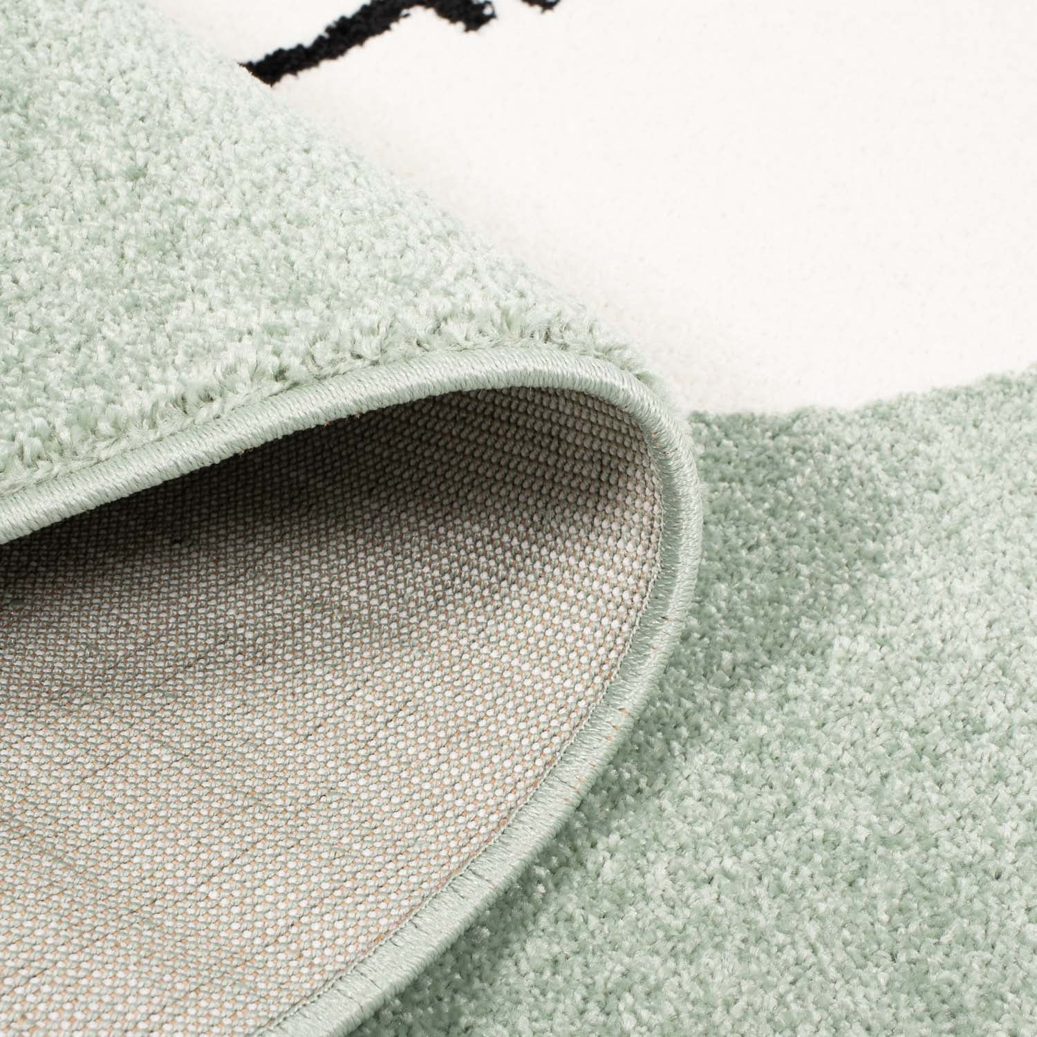 Kindertapijt Omid Wolkje Groen Vloerkleed - Omid Carpets