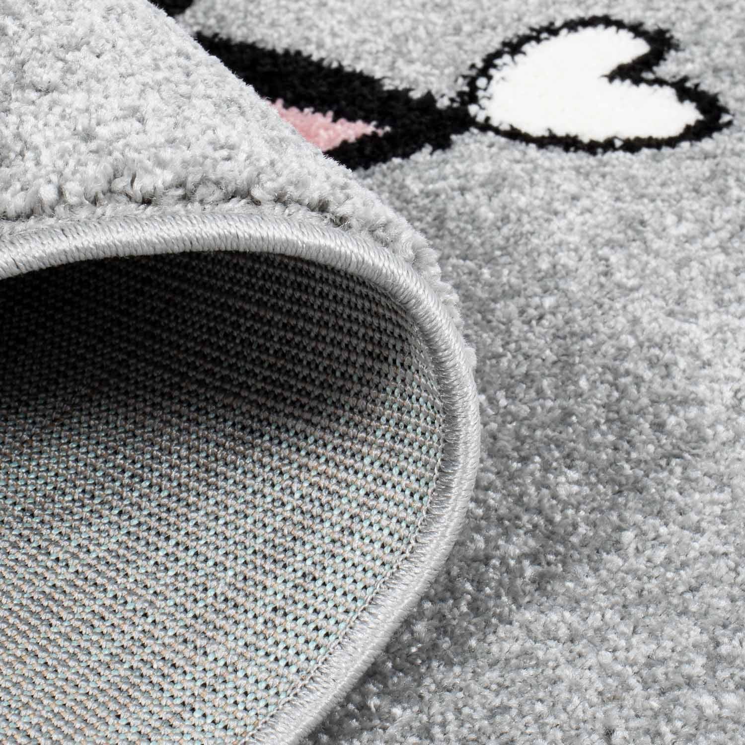 Kindertapijt Omid Koning Katje Grijs Vloerkleed - Omid Carpets