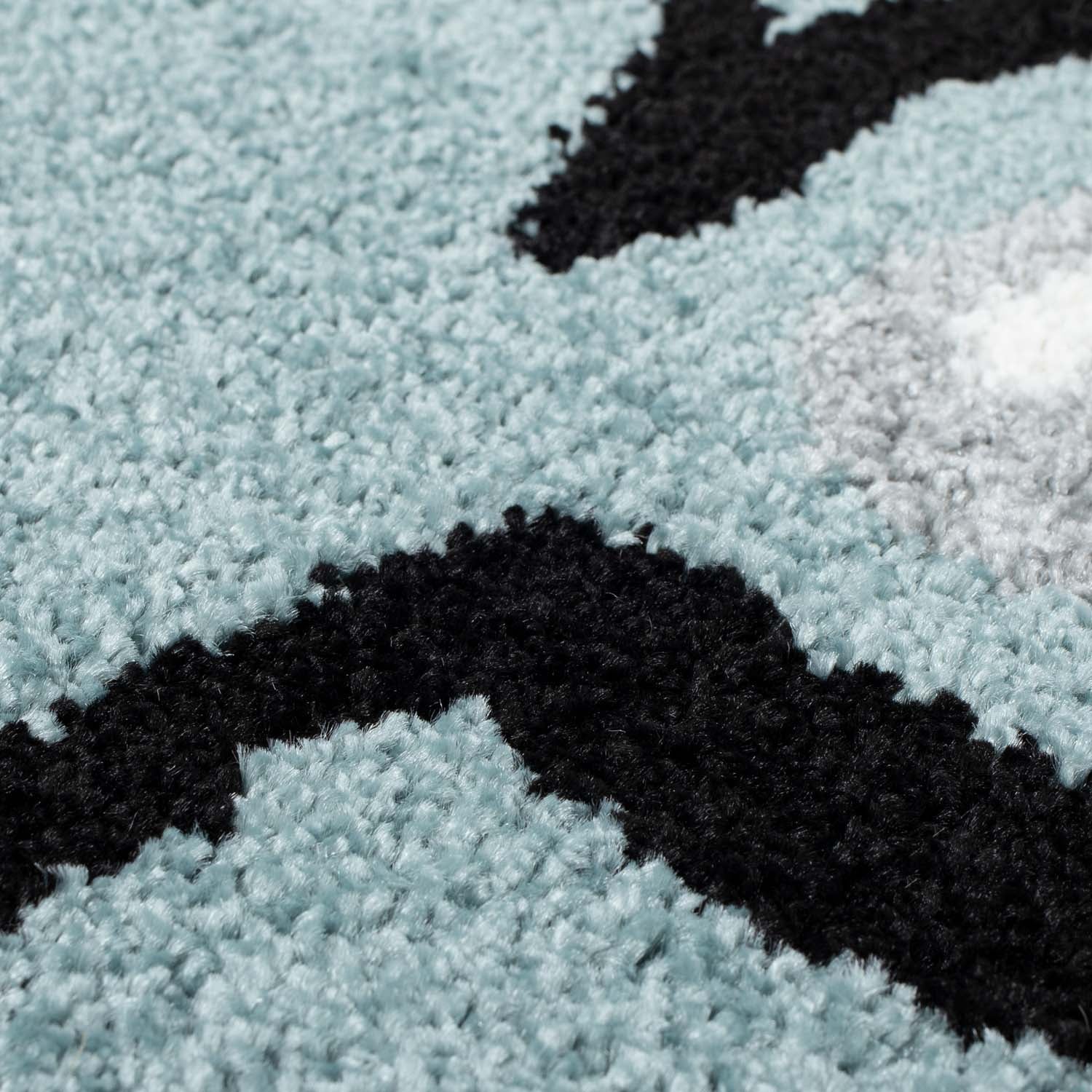 Kindertapijt Omid Beertje Blauw Vloerkleed - Omid Carpets