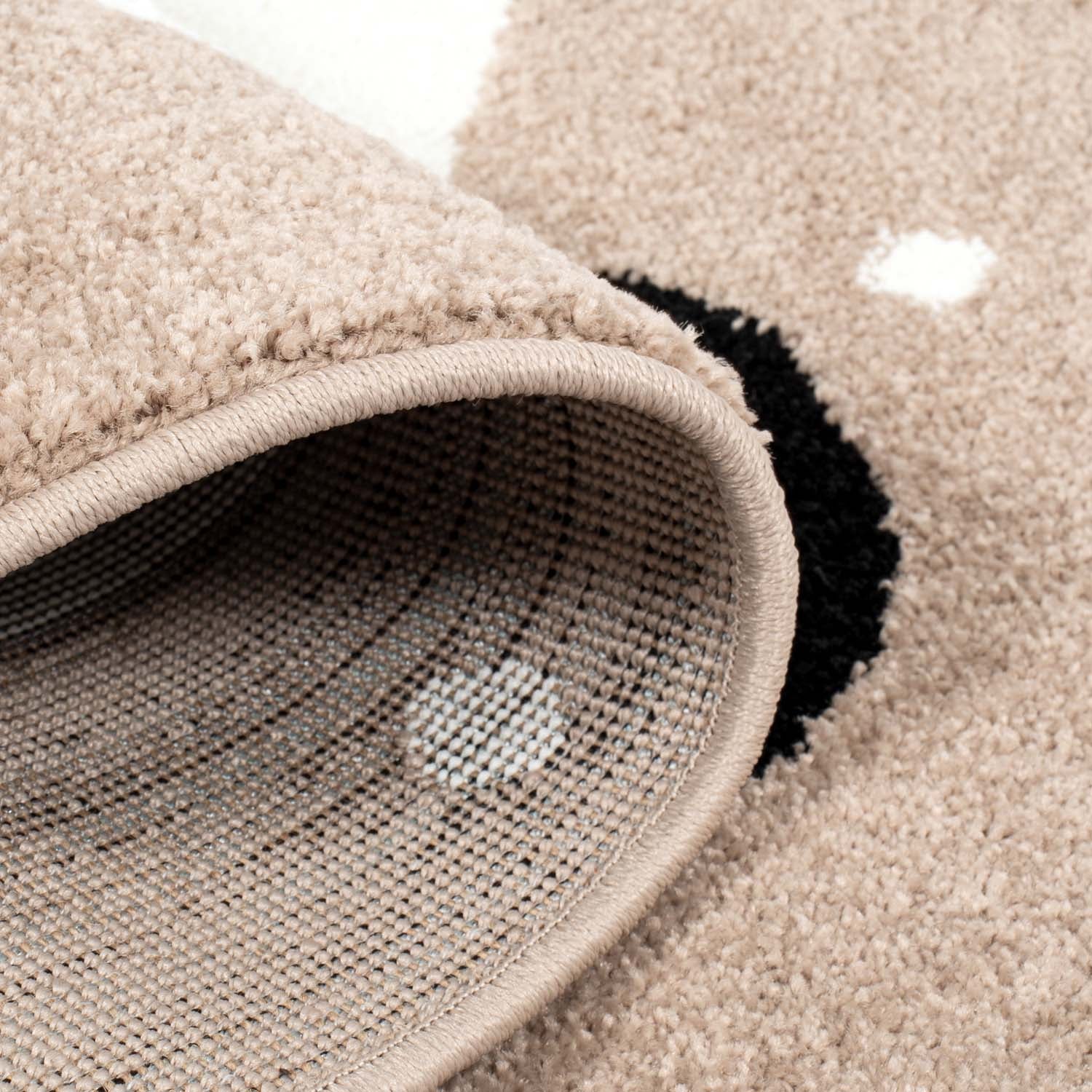 Kindertapijt Omid Pandaoogjes Beige Vloerkleed - Omid Carpets