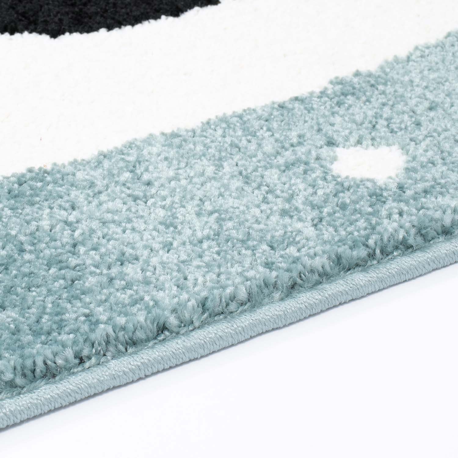 Kindertapijt Omid Pandaoogjes Blauw Vloerkleed - Omid Carpets
