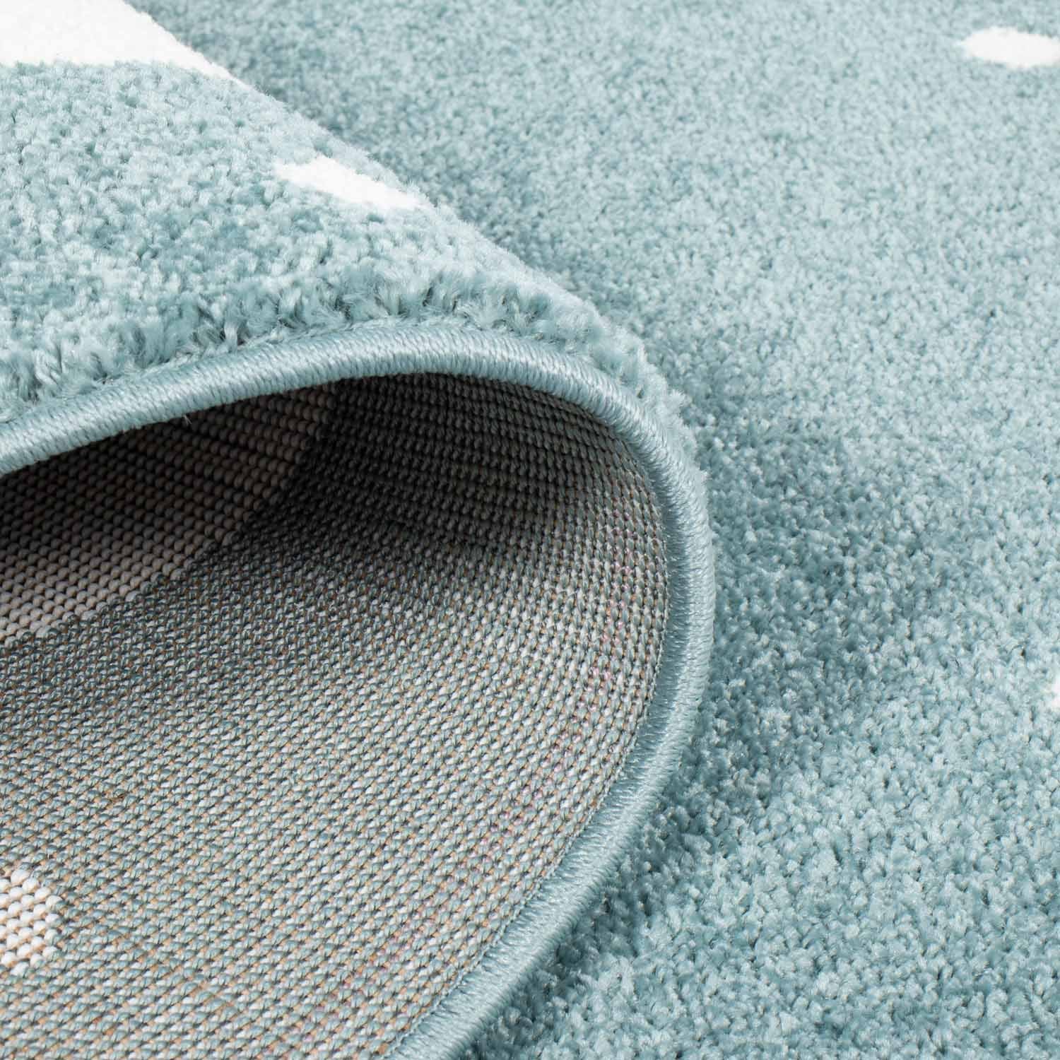 Kindertapijt Omid Pandaoogjes Blauw Vloerkleed - Omid Carpets