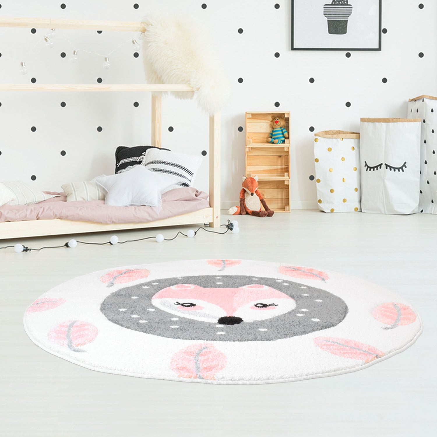 Kindertapijt Omid Bambi Roos Vloerkleed - Omid Carpets