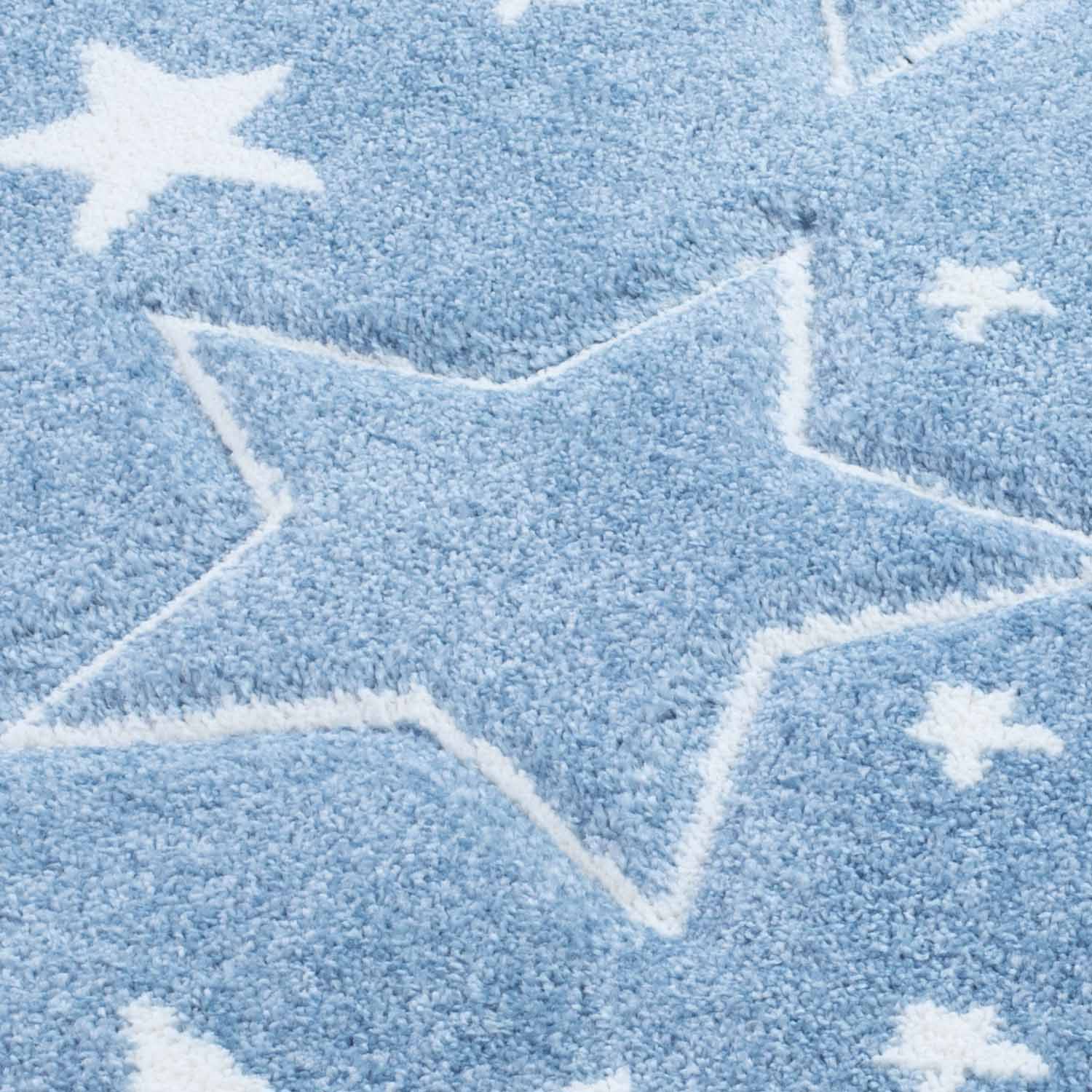 Kindertapijt Omid Sterretjes Blauw Vloerkleed - Omid Carpets