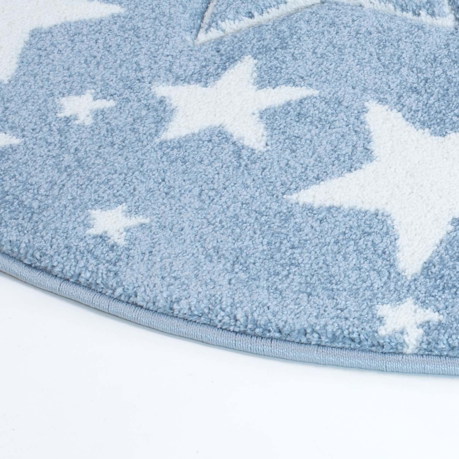 Kindertapijt Omid Sterretjes Blauw Vloerkleed - Omid Carpets