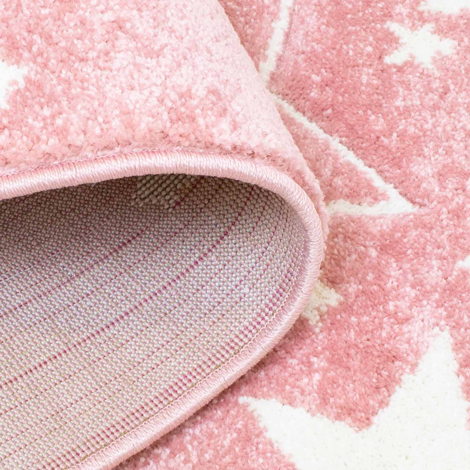 Kindertapijt Omid Sterretjes Roos Vloerkleed - Omid Carpets