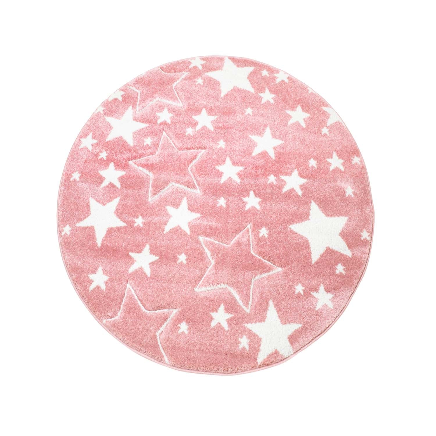 Kindertapijt Omid Sterretjes Roos Vloerkleed - Omid Carpets