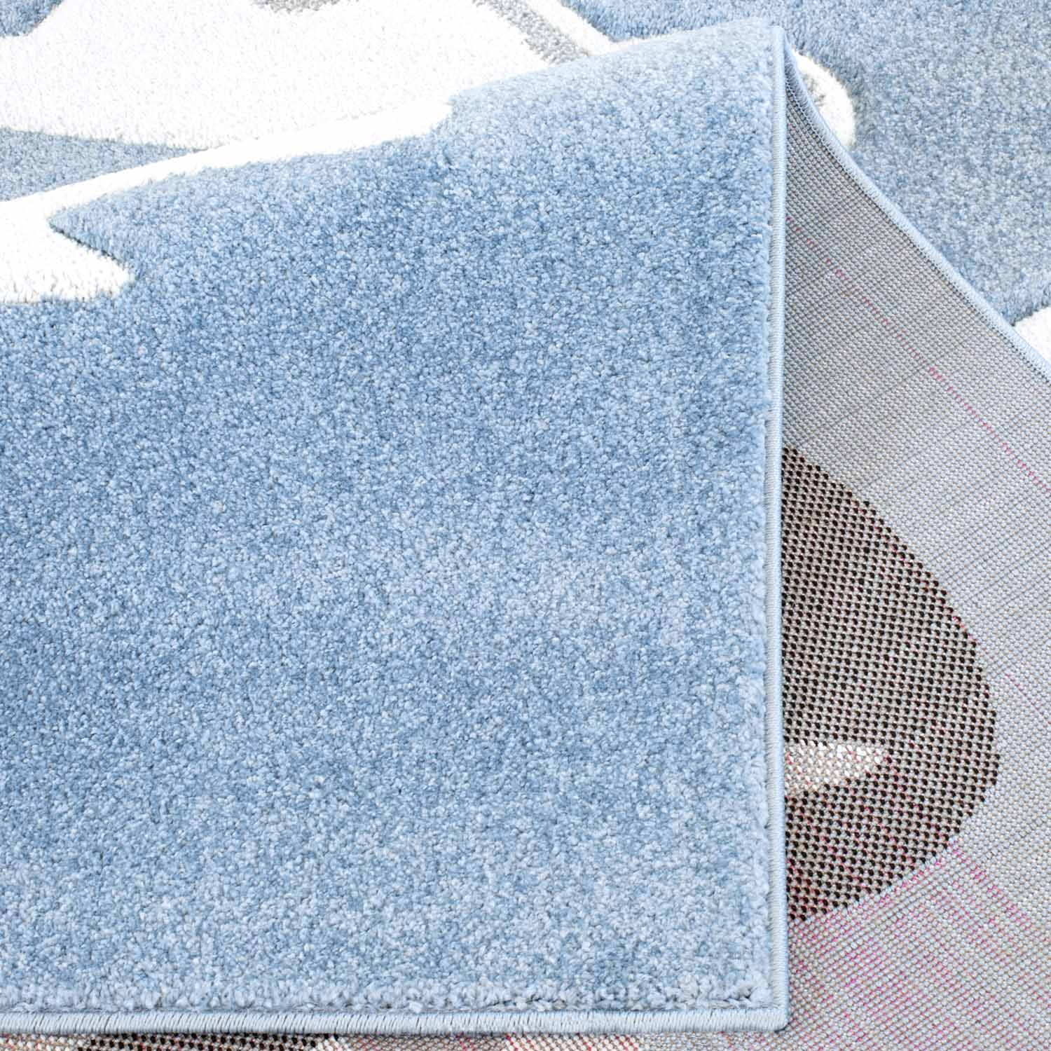 Kindertapijt Omid Rivierbootje Blauw Vloerkleed - Omid Carpets
