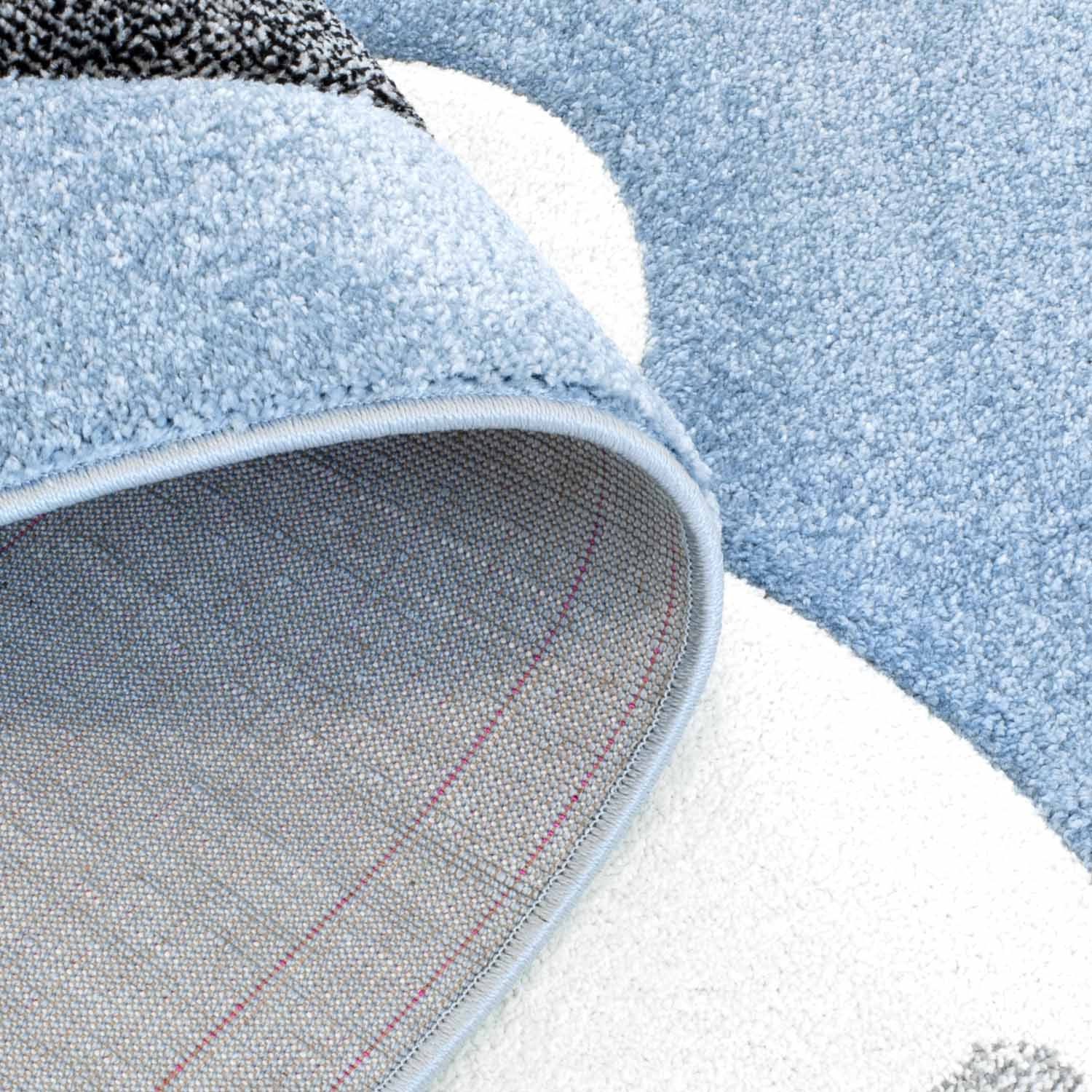 Kindertapijt Omid Rivierbootje Blauw Vloerkleed - Omid Carpets