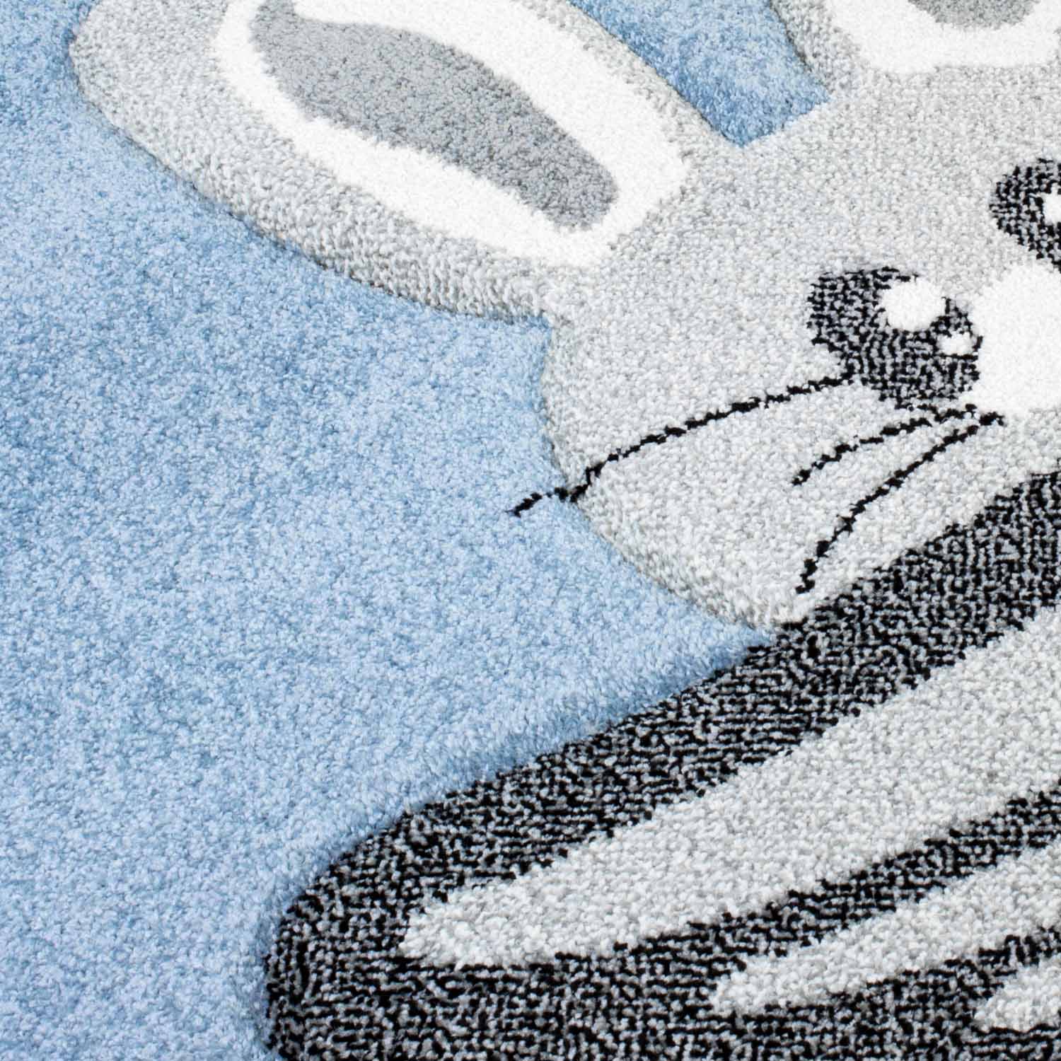 Kindertapijt Omid Rivierbootje Blauw Vloerkleed - Omid Carpets