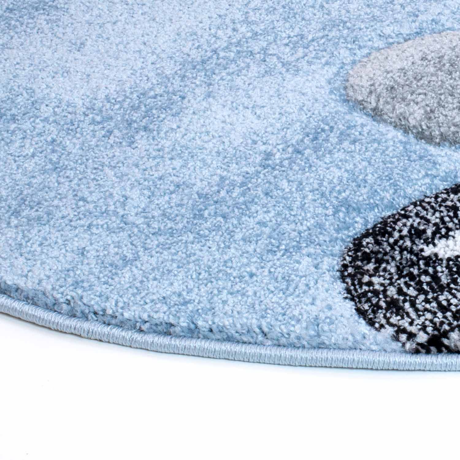 Kindertapijt Omid Rivierbootje Blauw Vloerkleed - Omid Carpets