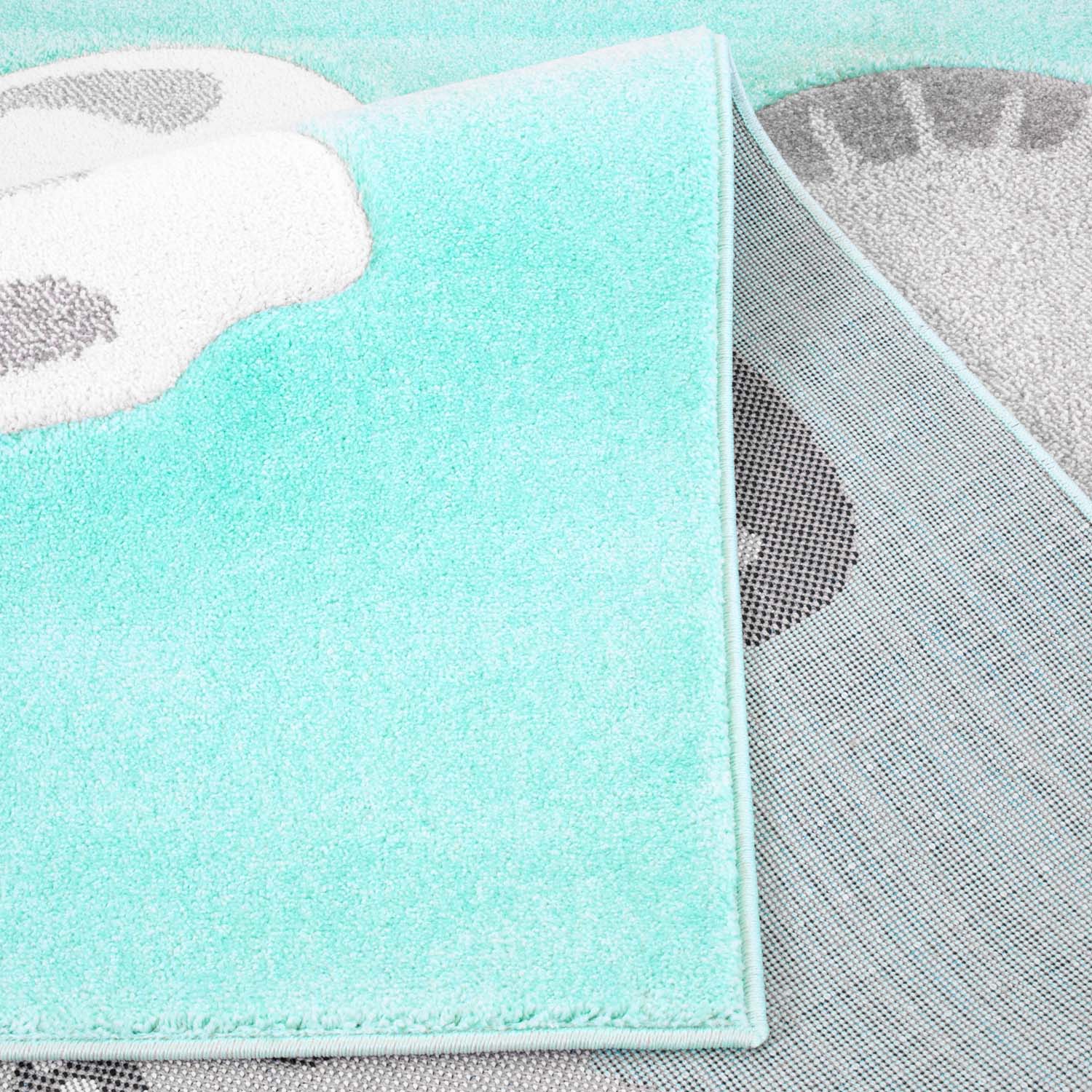 Kindertapijt Omid Rivierbootje Munt Vloerkleed - Omid Carpets