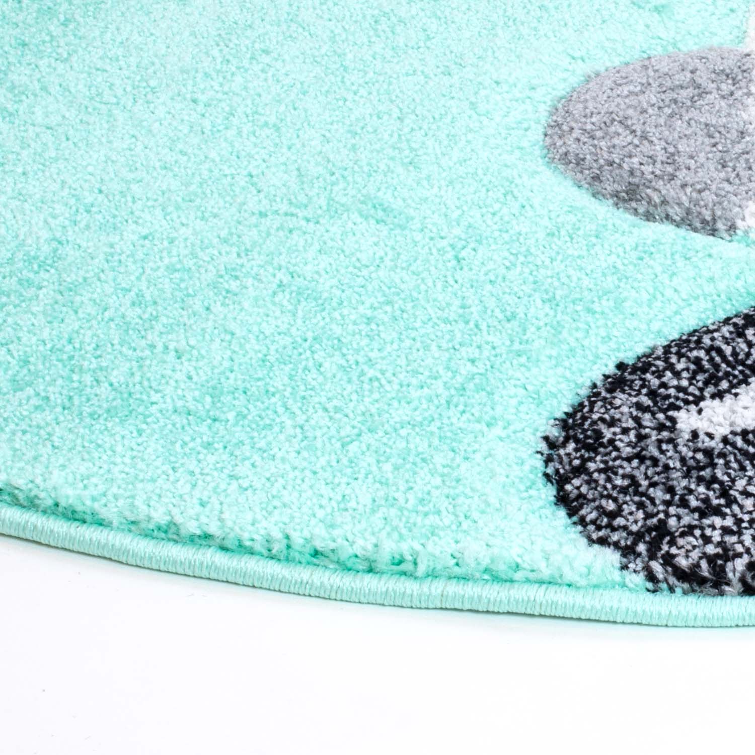 Kindertapijt Omid Rivierbootje Munt Vloerkleed - Omid Carpets