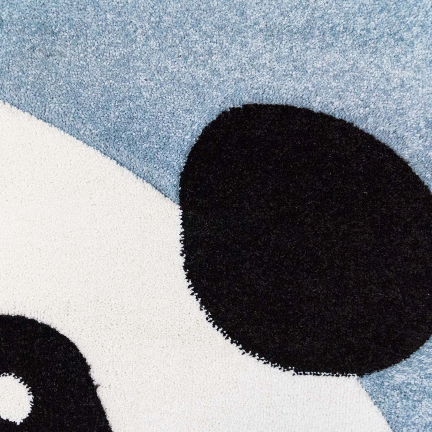 Kindertapijt Omid Panda Blauw Vloerkleed - Omid Carpets