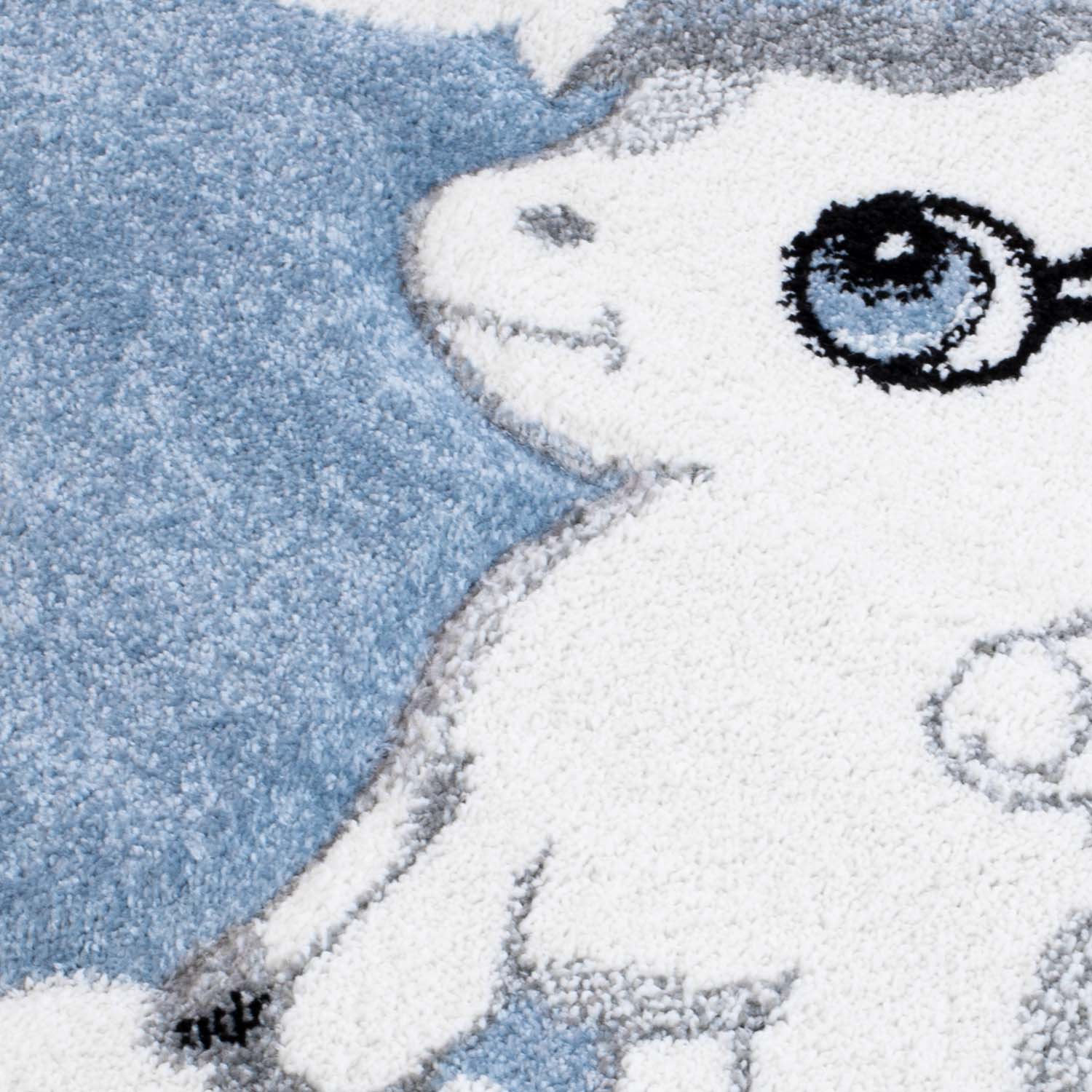 Kindertapijt Omid Pony Blauw Vloerkleed - Omid Carpets