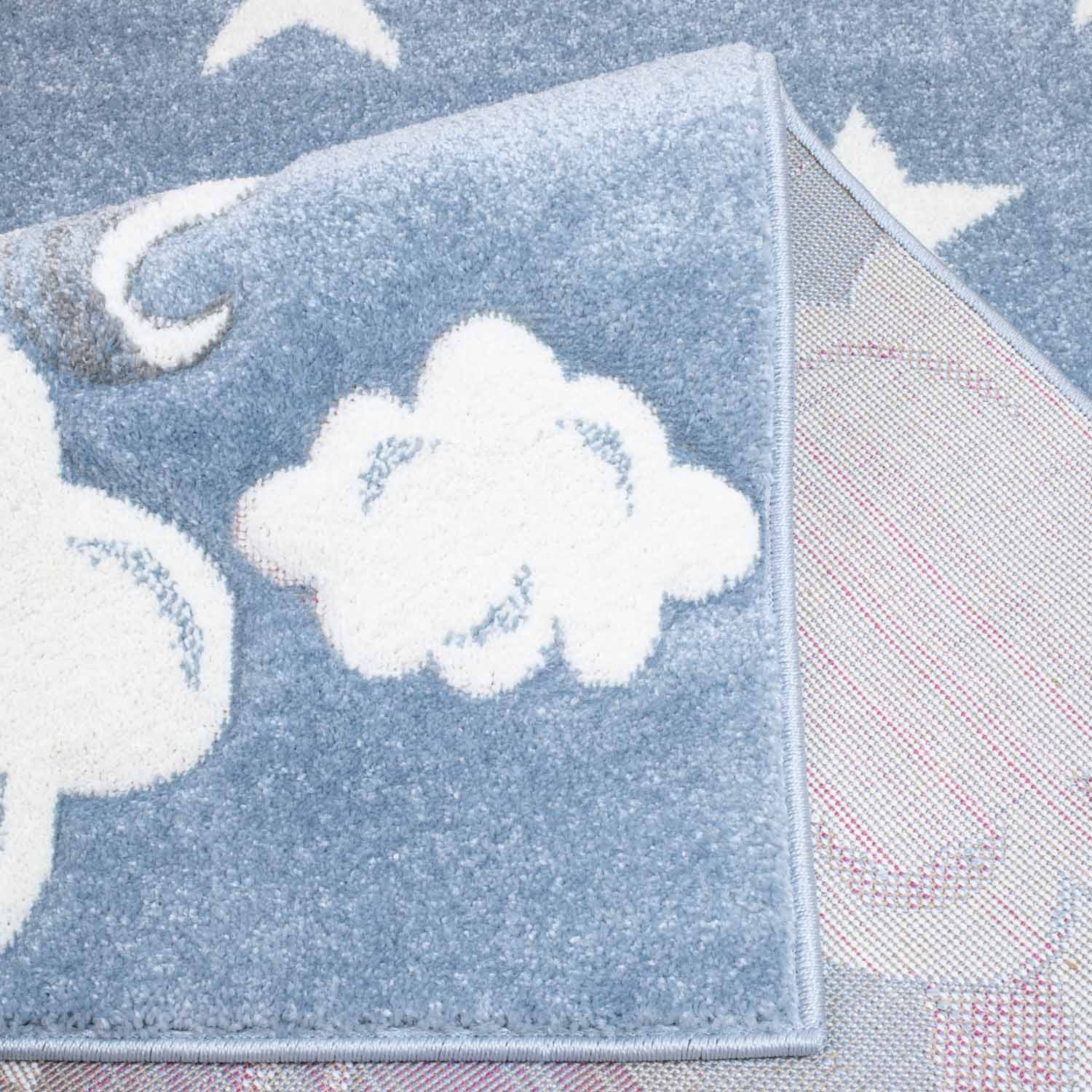 Kindertapijt Omid Pony Blauw Vloerkleed - Omid Carpets