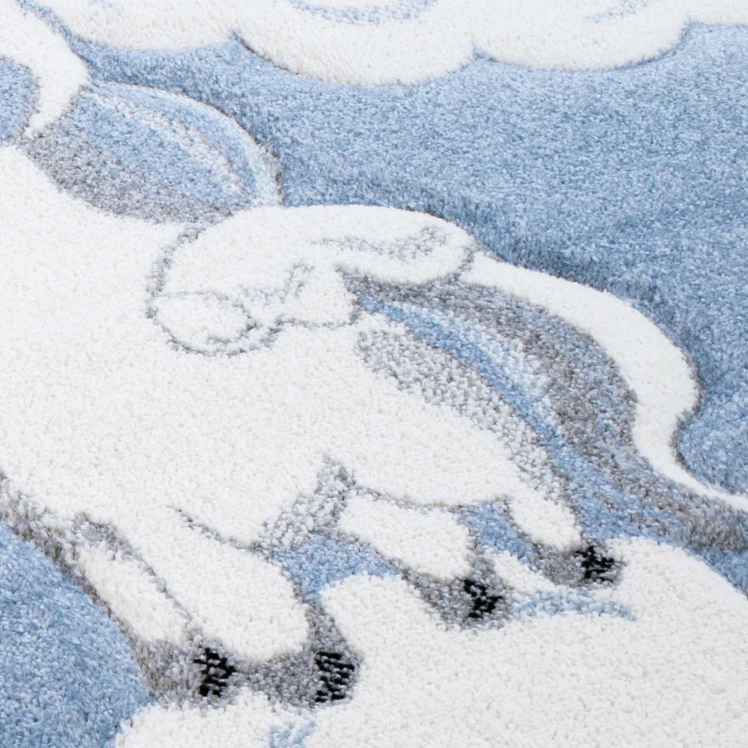Kindertapijt Omid Pony Blauw Vloerkleed - Omid Carpets