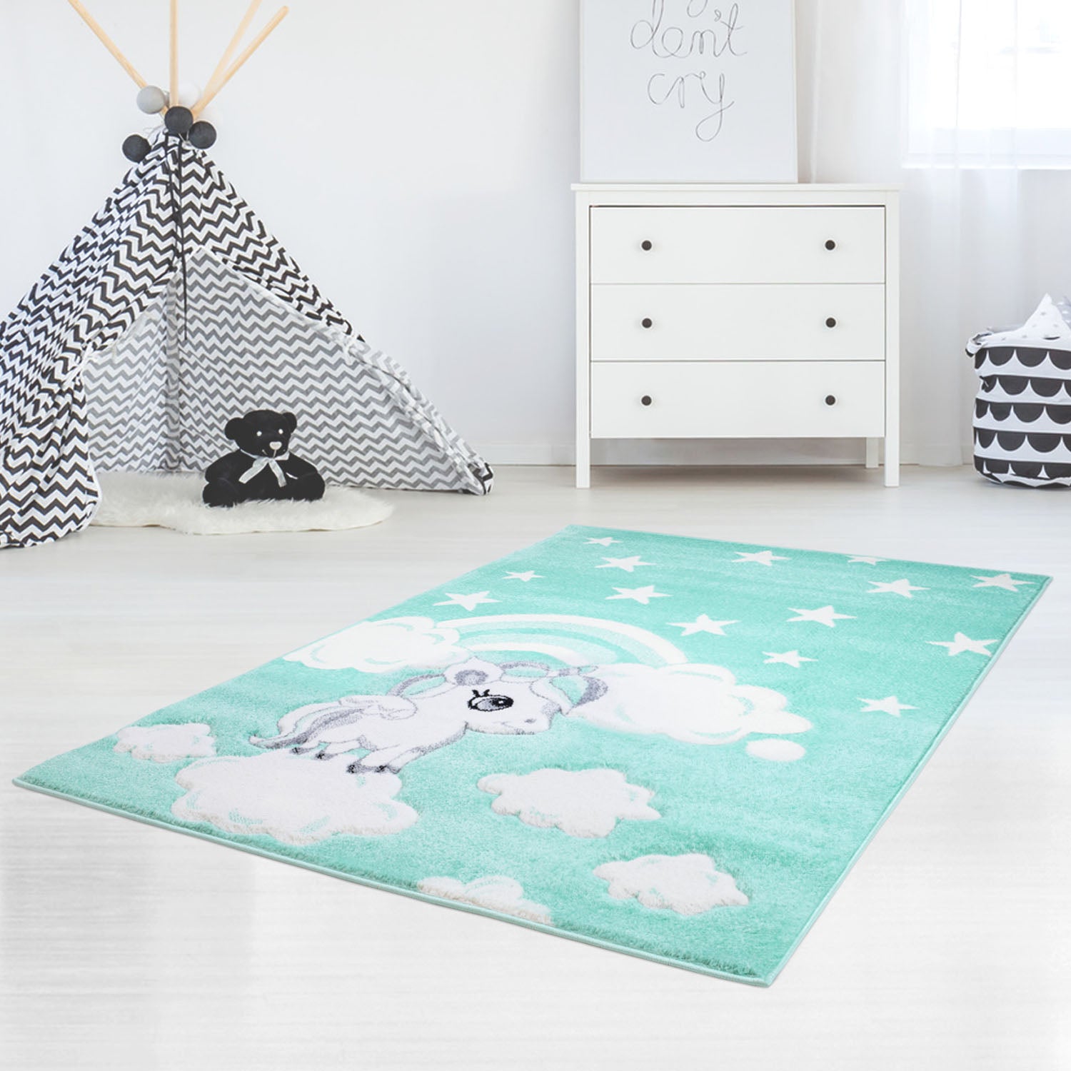 Kindertapijt Omid Pony Munt Vloerkleed - Omid Carpets
