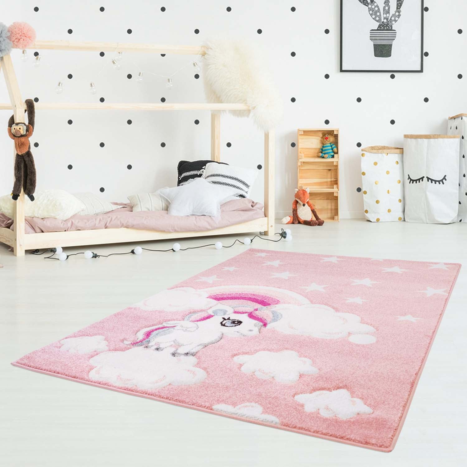 Kindertapijt Omid Pony Roos Vloerkleed - Omid Carpets