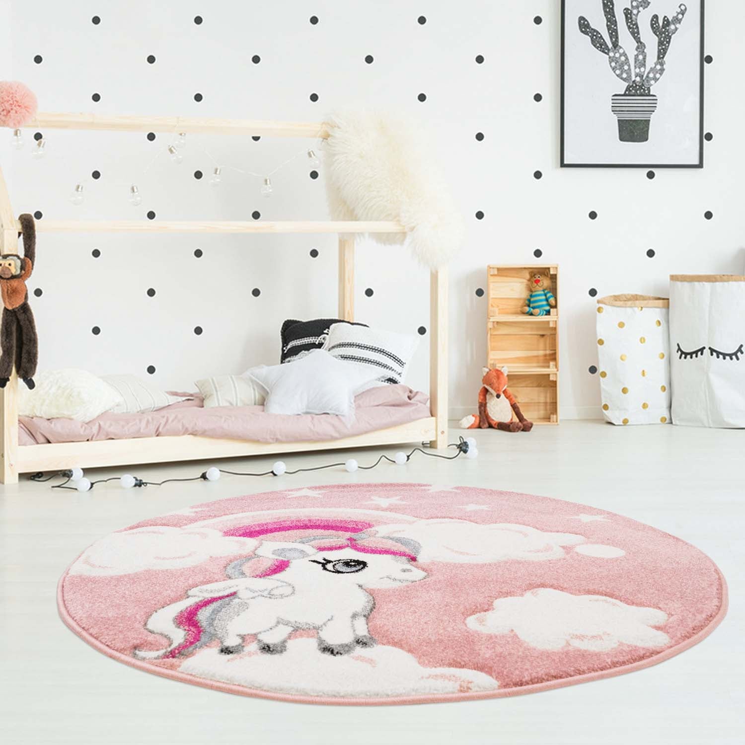 Kindertapijt Omid Pony Roos Vloerkleed - Omid Carpets