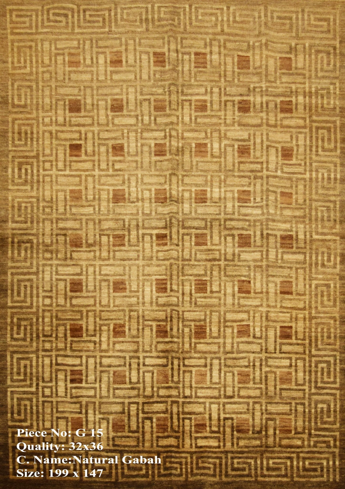 Honing Bruine Marble Gabbah Tapijt 199x147 - Omid Carpets