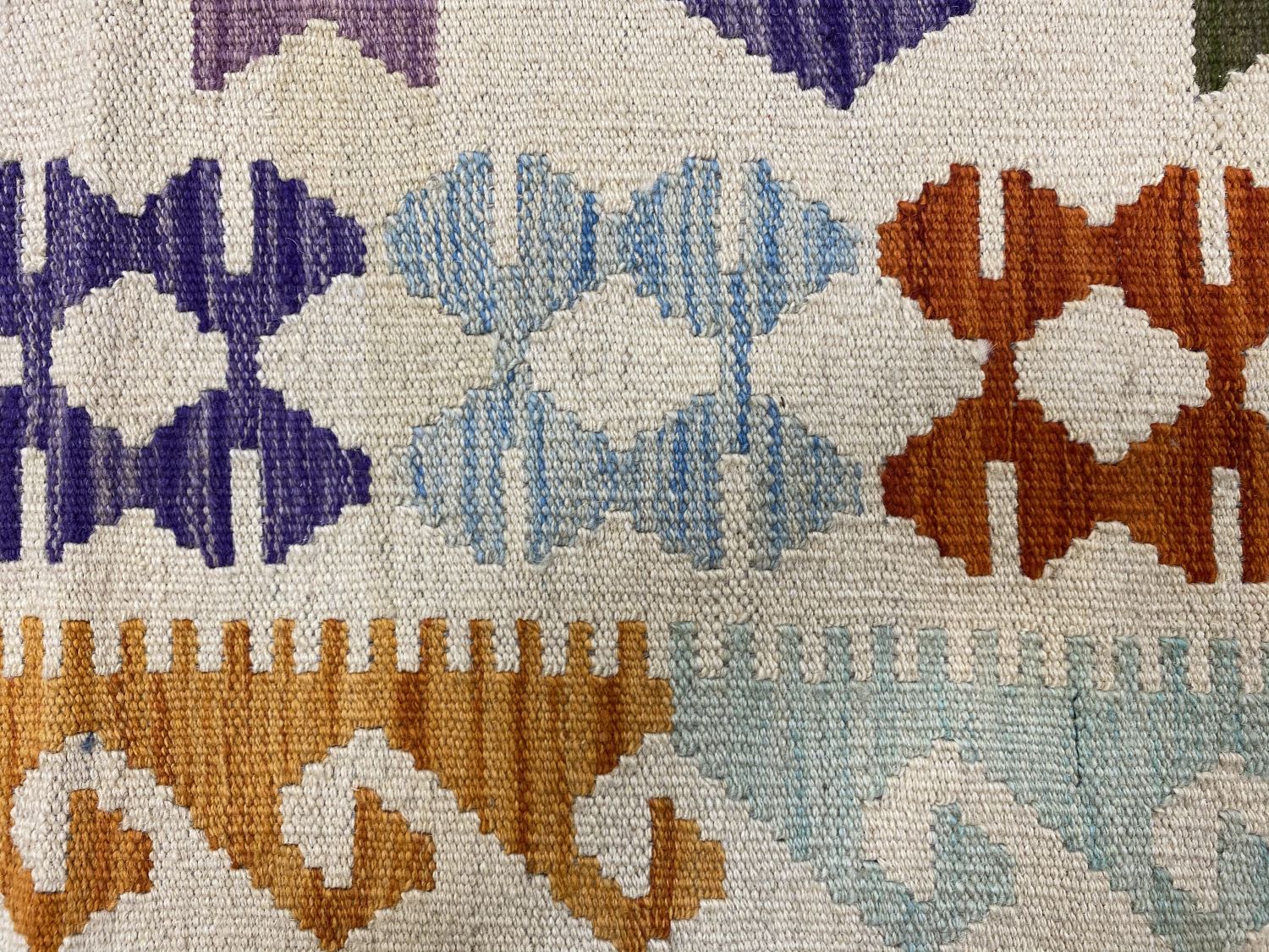 Kleurrijk Tapijt Laagpolig Handgeweven Wollen Vloerkleed - Omid Afghan Kelim 300x210cm