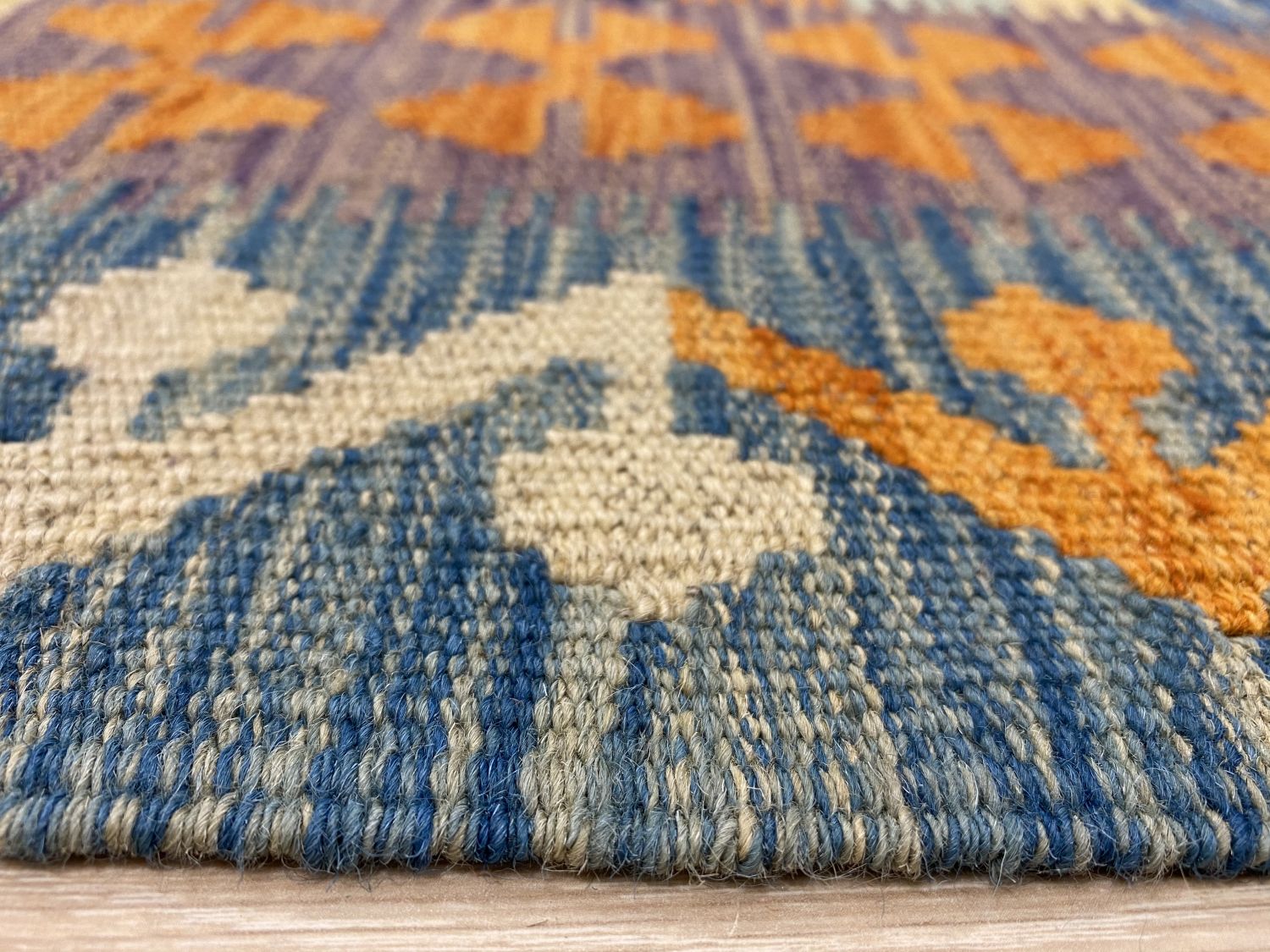 Kleurrijk Tapijt Laagpolig Handgeweven Wollen Vloerkleed - Omid Afghan Kelim 295x210cm