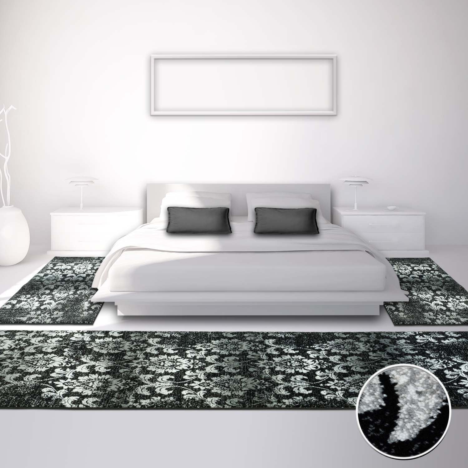 Vloerkleed Slaapkamer Naast Het Bed Set (1X 80x300 + 2X 80x150) - Omid Carpets