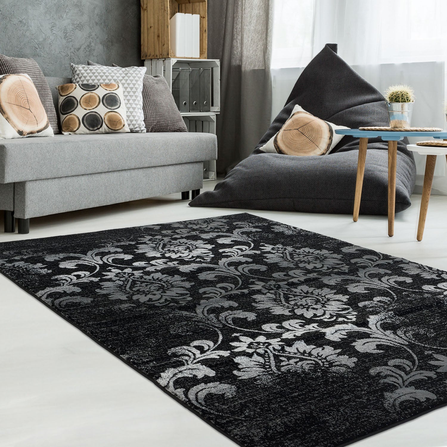 Tapijt Omid Luster Zwart Vloerkleed - Omid Carpets