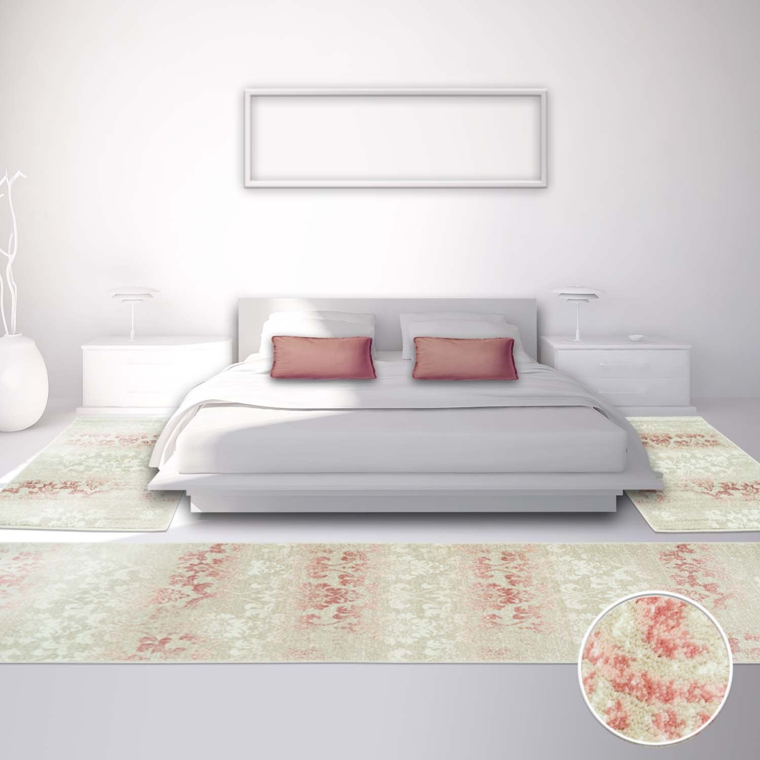 Vloerkleed Slaapkamer Naast Het Bed Set (1X 80x300 + 2X 80x150) - Omid Carpets
