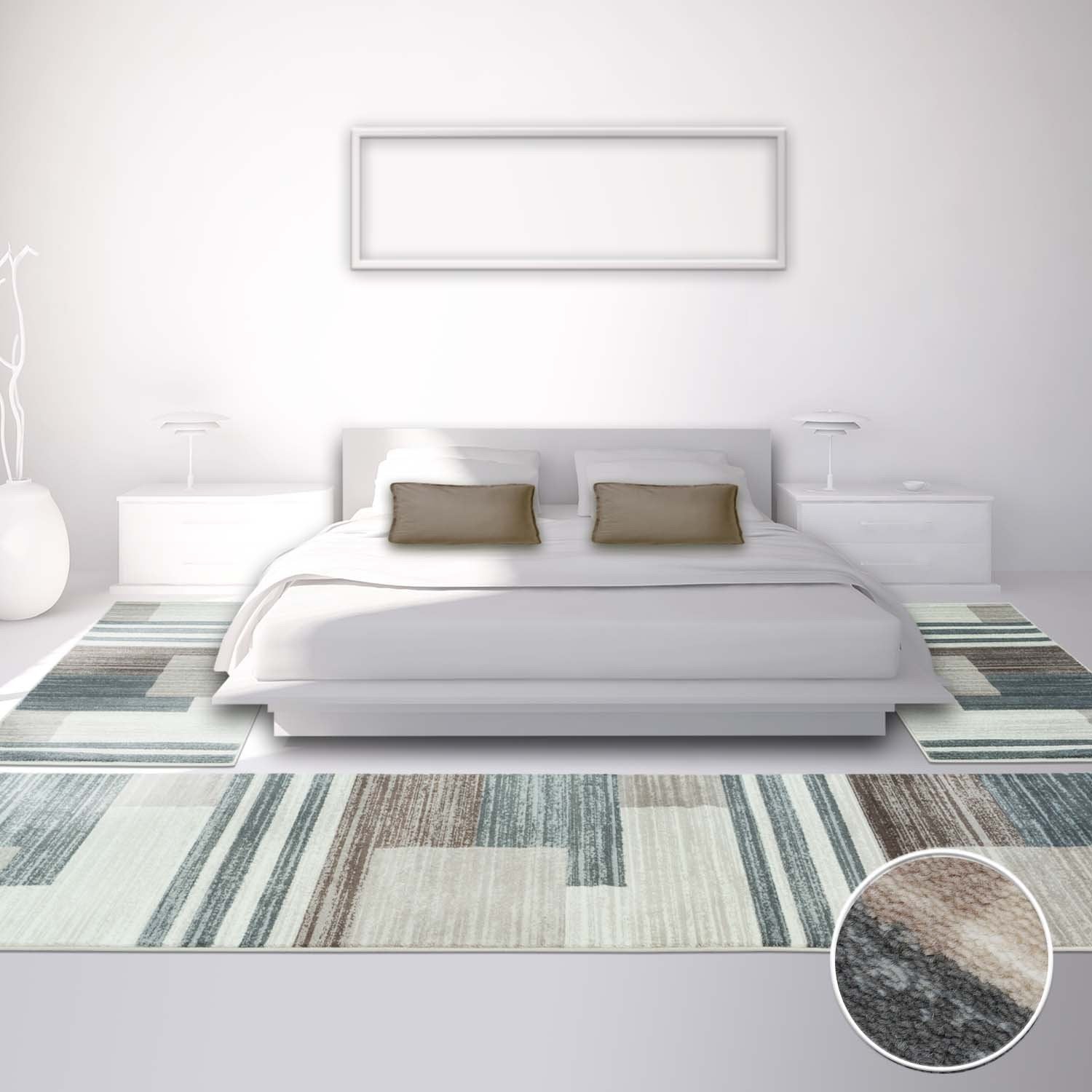 Vloerkleed Slaapkamer Naast Het Bed Set (1X 80x300 + 2X 80x150) - Omid Carpets