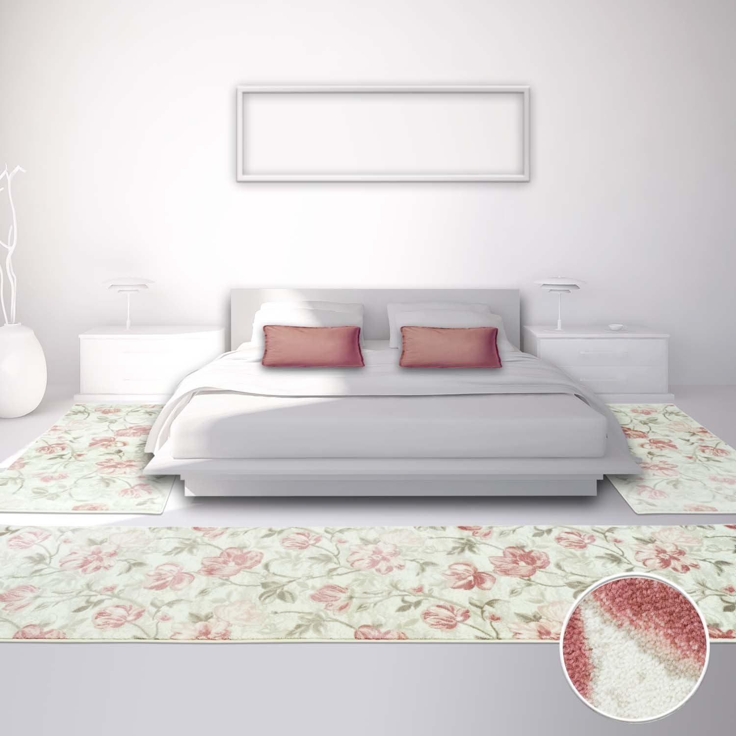 Vloerkleed Slaapkamer Naast Het Bed Set (1X 80x300 + 2X 80x150) - Omid Carpets