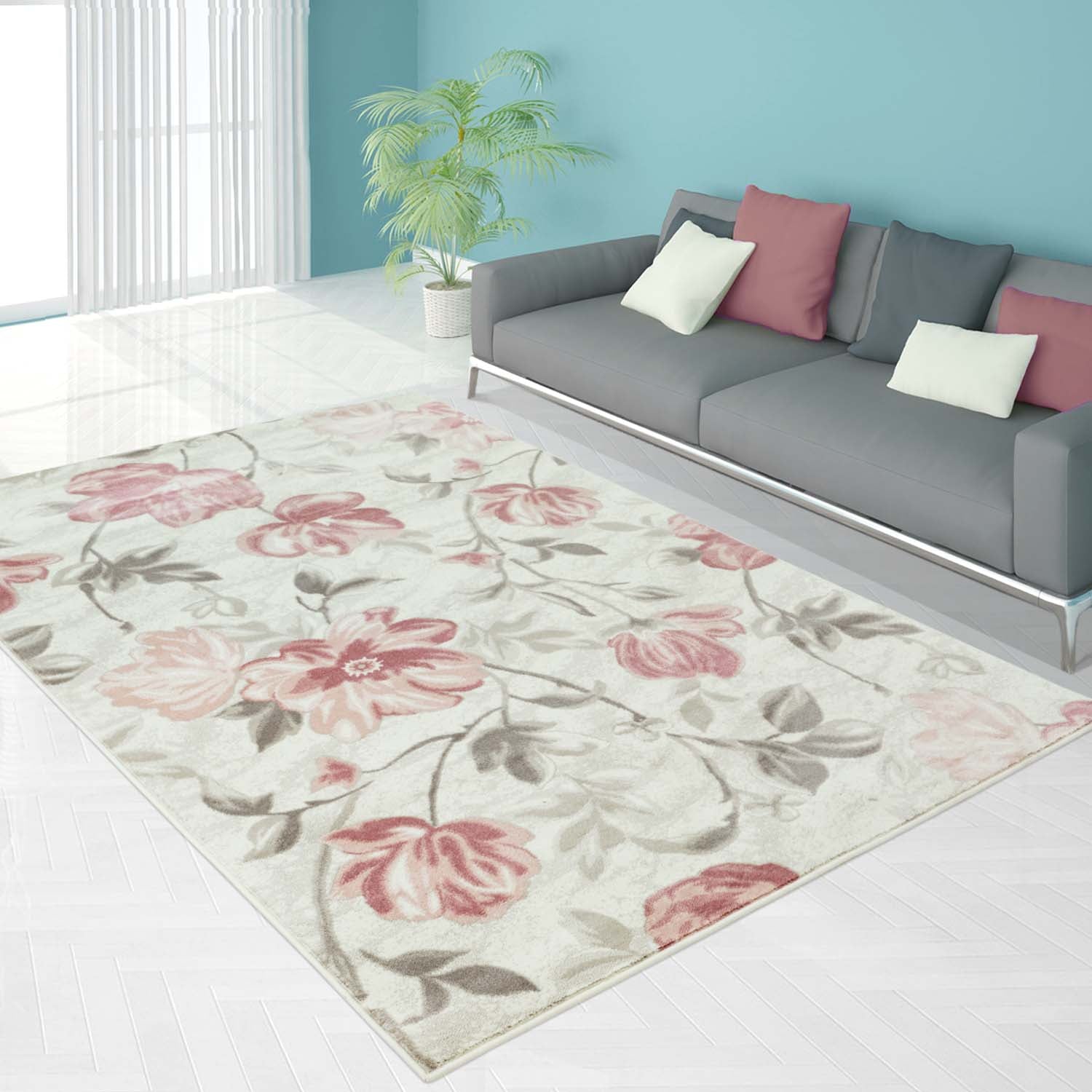 Tapijt Omid Flower Vloerkleed - Omid Carpets