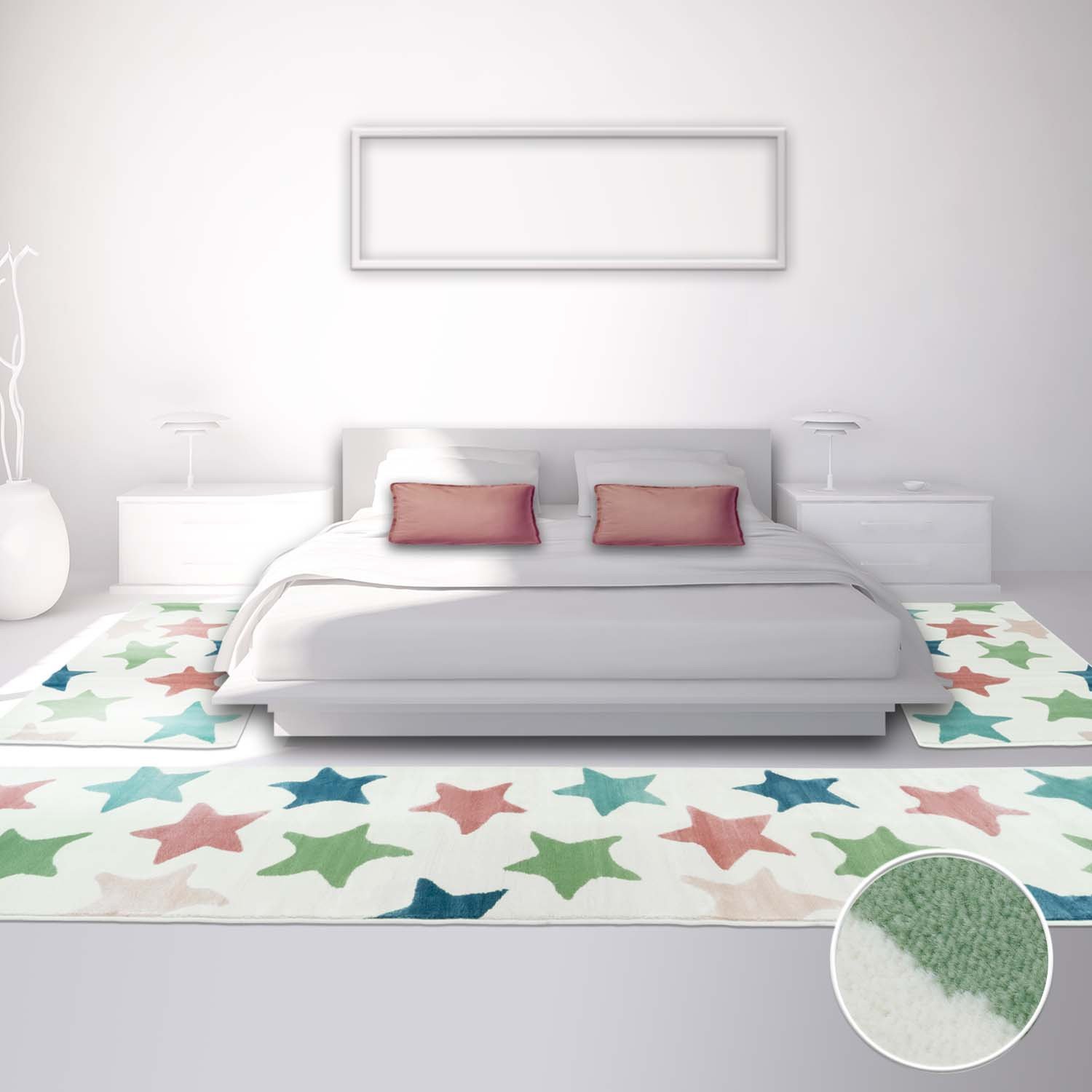 Vloerkleed Slaapkamer Naast Het Bed Set (1X 80x300 + 2X 80x150) - Omid Carpets