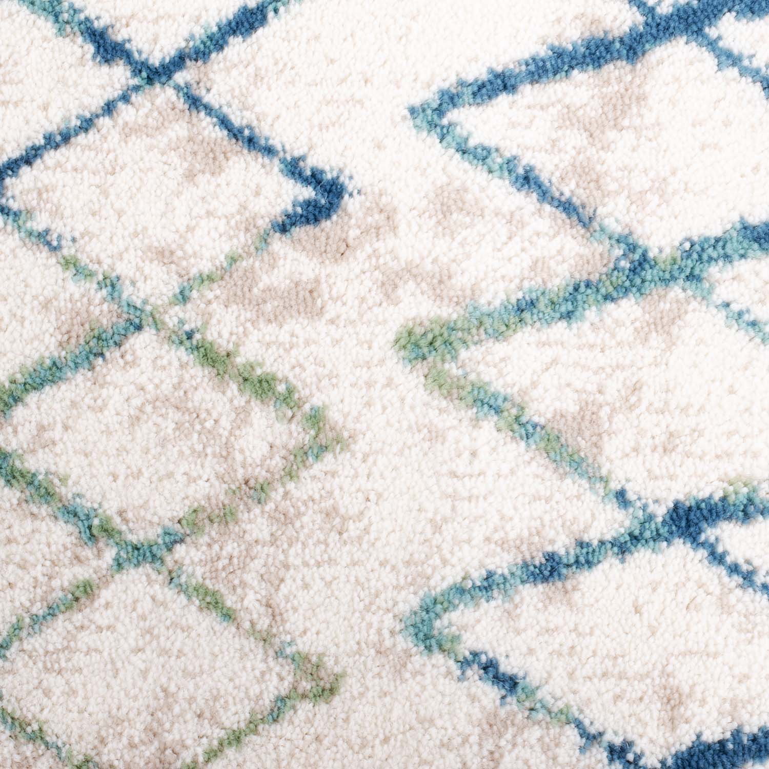 Tapijt Omid Spring Laagpolig Vloerkleed Symmetrisch Blauw - Omid Carpets