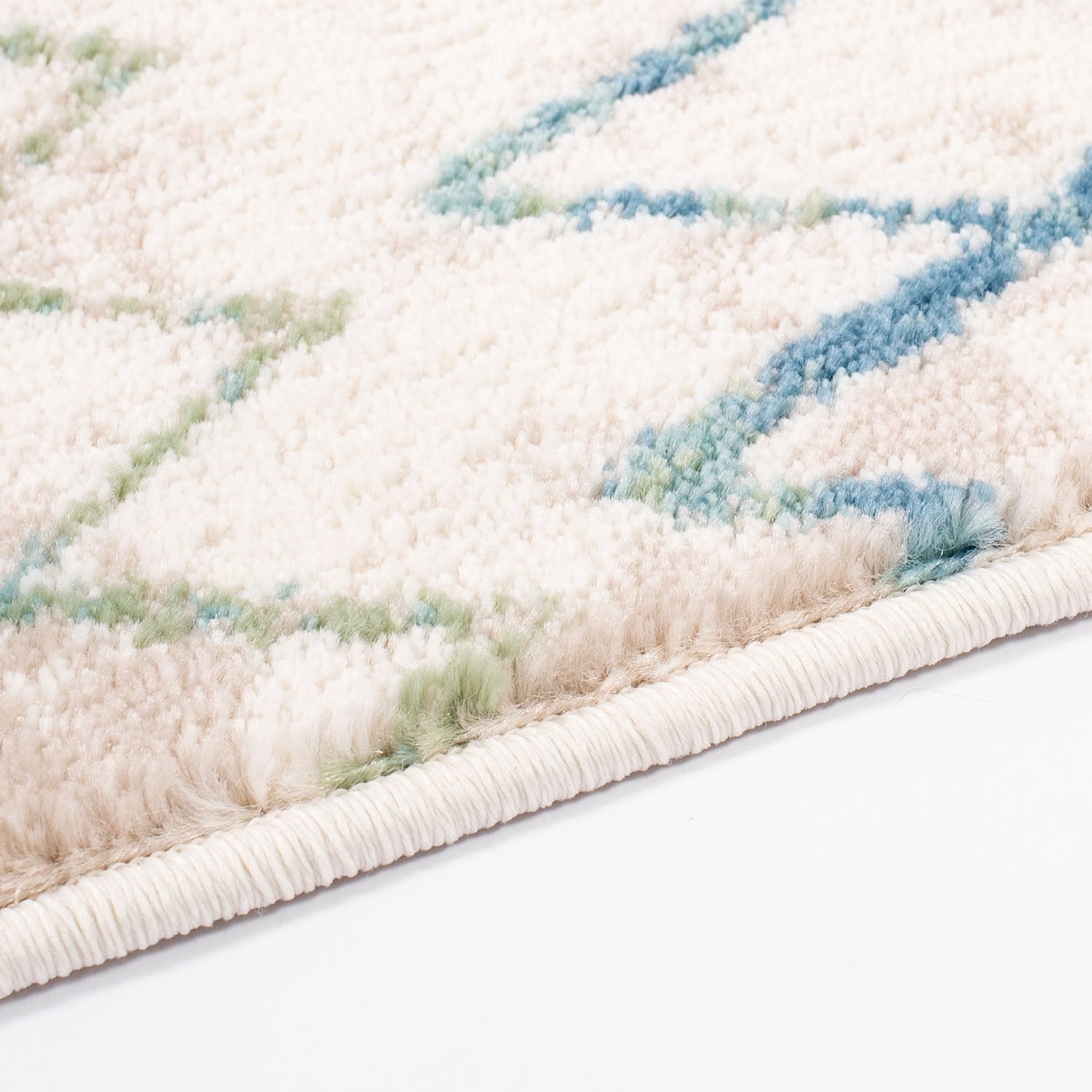 Tapijt Omid Spring Laagpolig Vloerkleed Symmetrisch Blauw - Omid Carpets