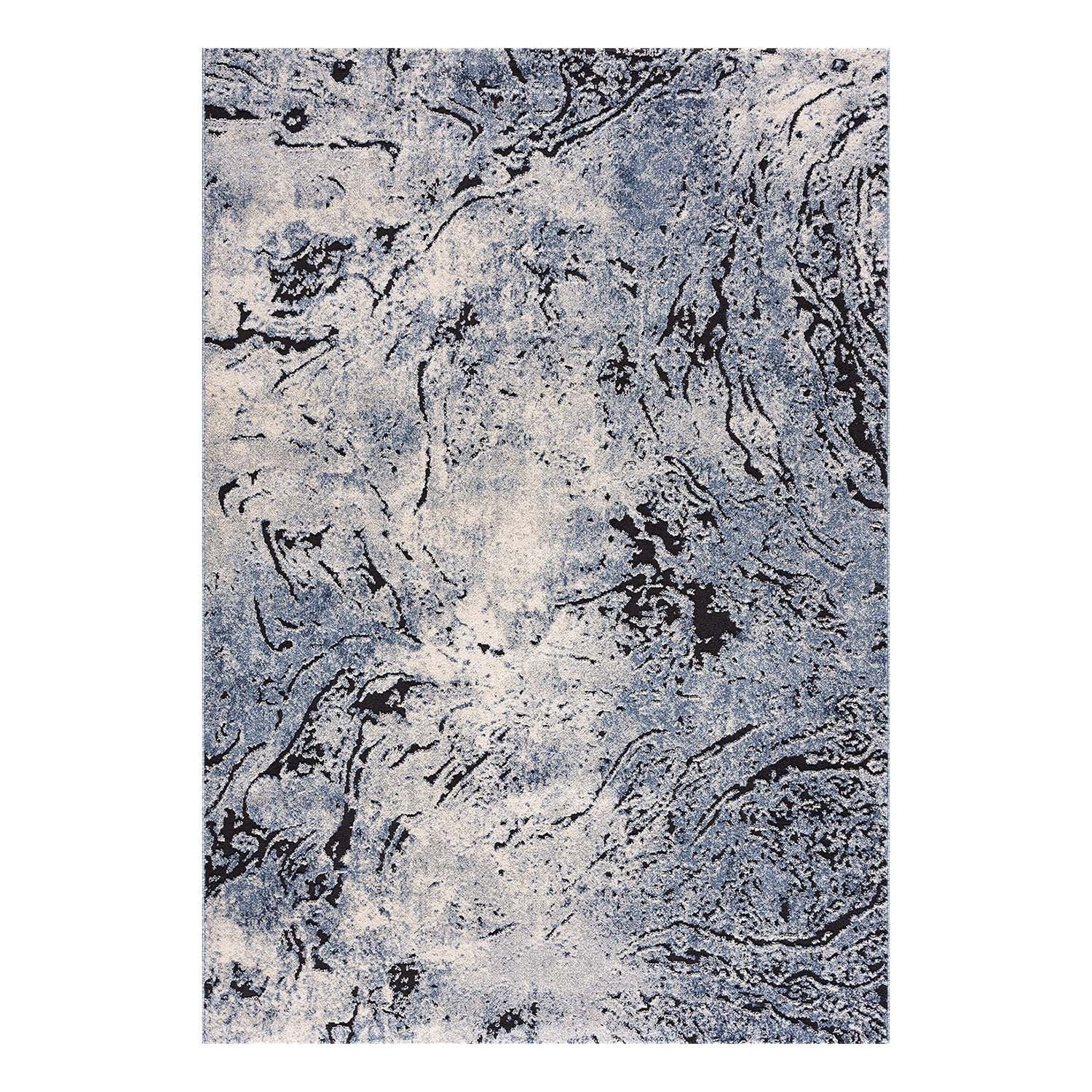 Blauw Tapijt Laagpolig Vloerkleed - Omid Color Love