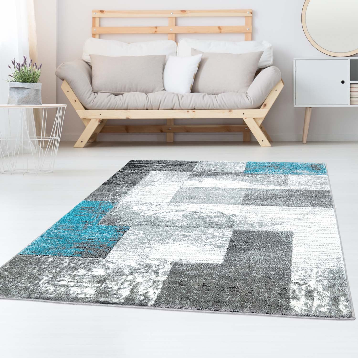 Tapijt Omid Maze Blauw Vloerkleed - Omid Carpets