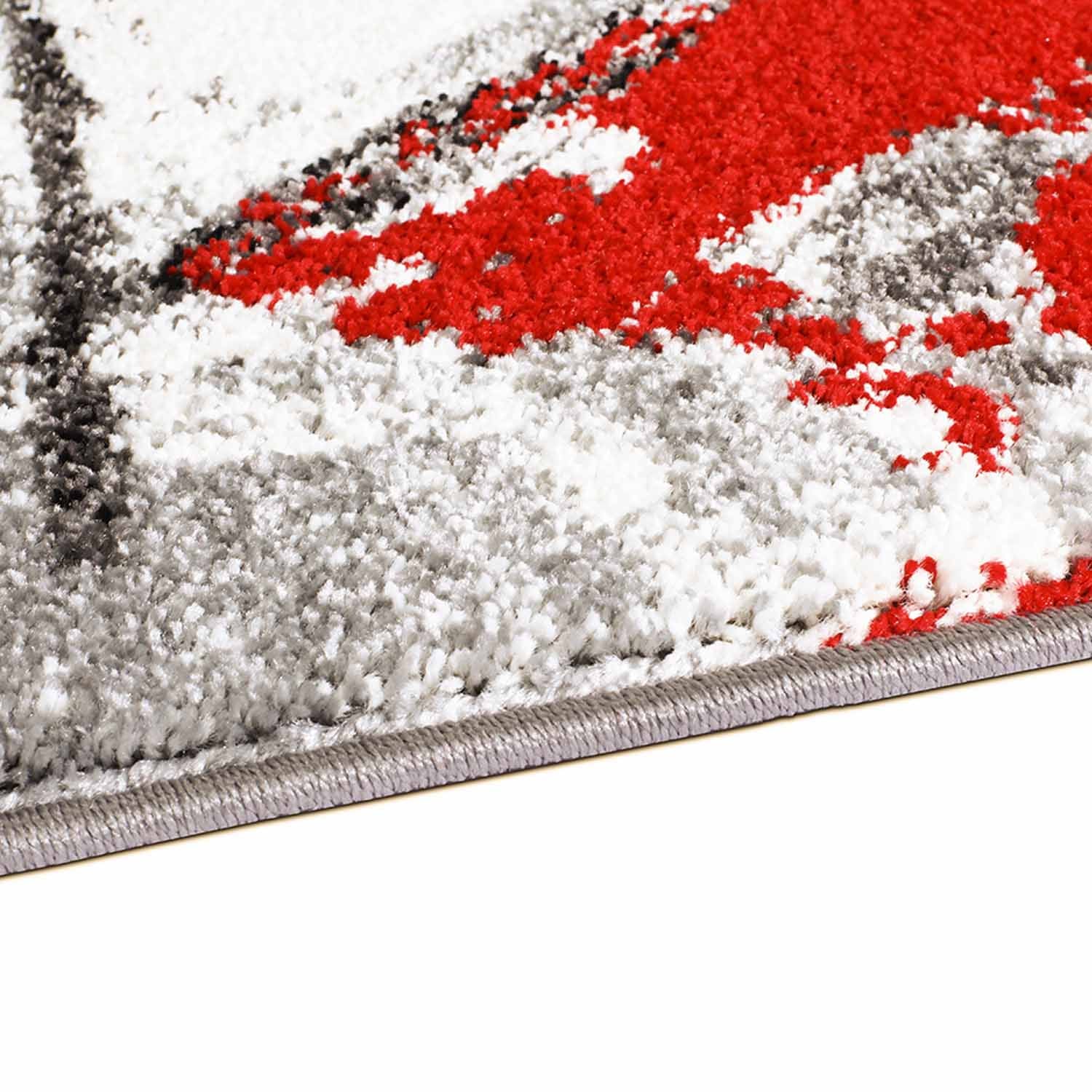 Rood Tapijt Laagpolig Vloerkleed Omid Art - Red Paint - Omid Carpets